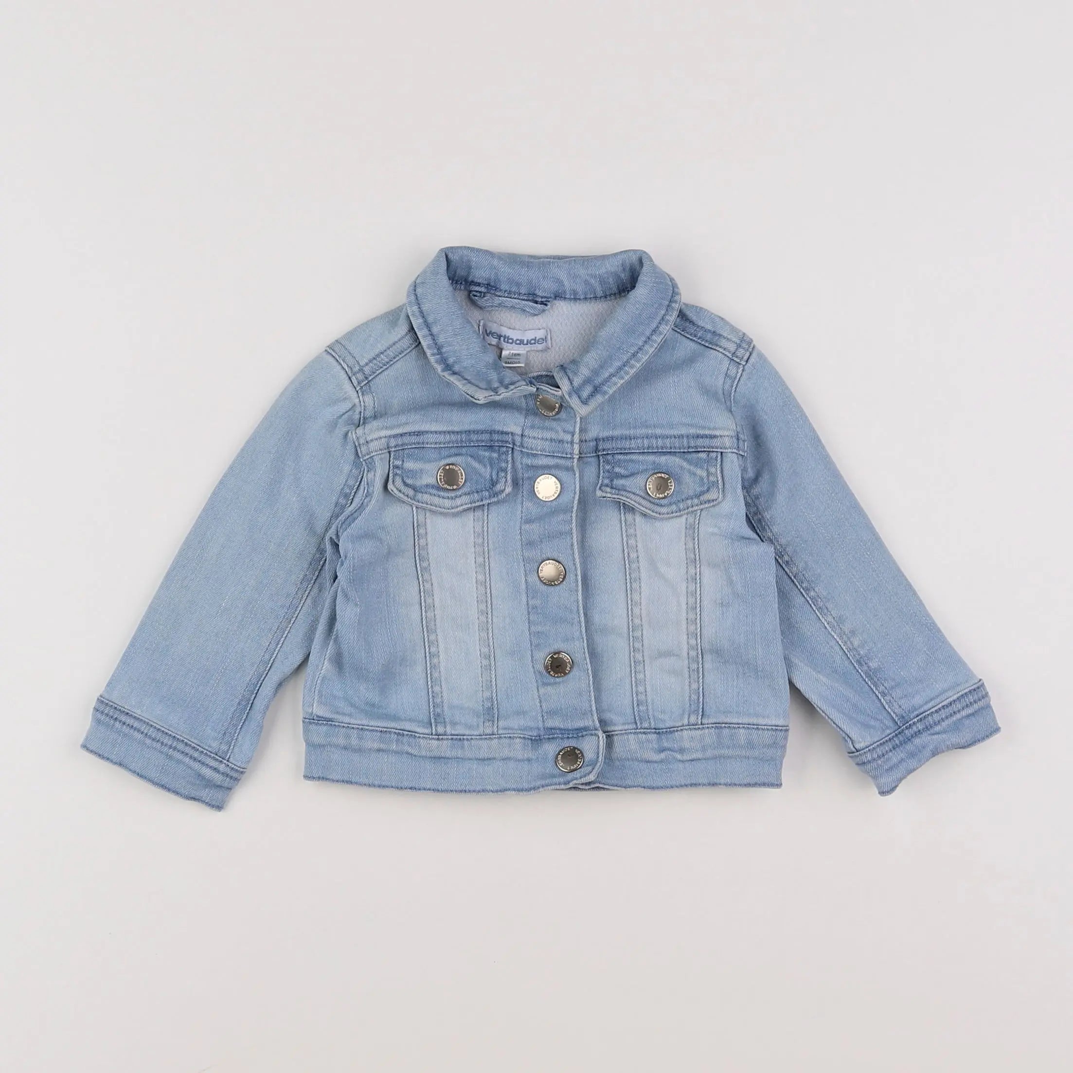 Vertbaudet - veste bleu - 9 mois