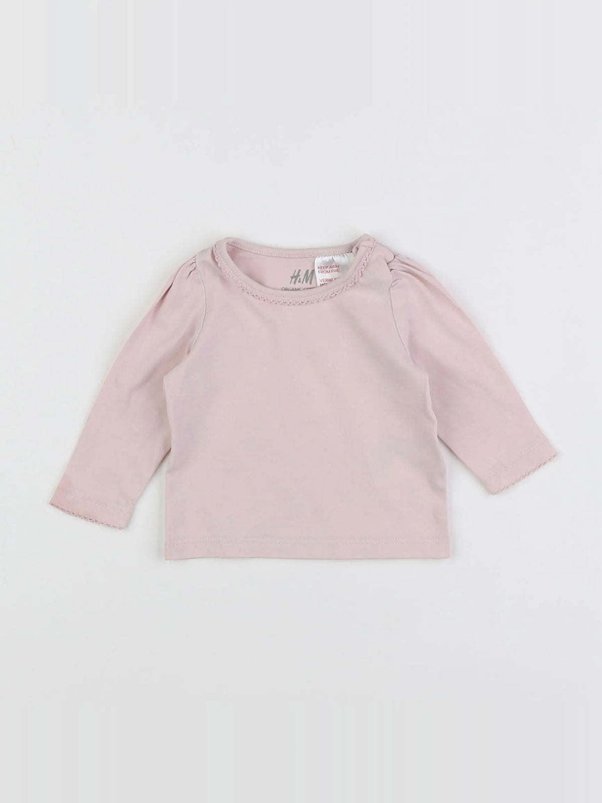 H&M - tee-shirt rose - 1/3 mois