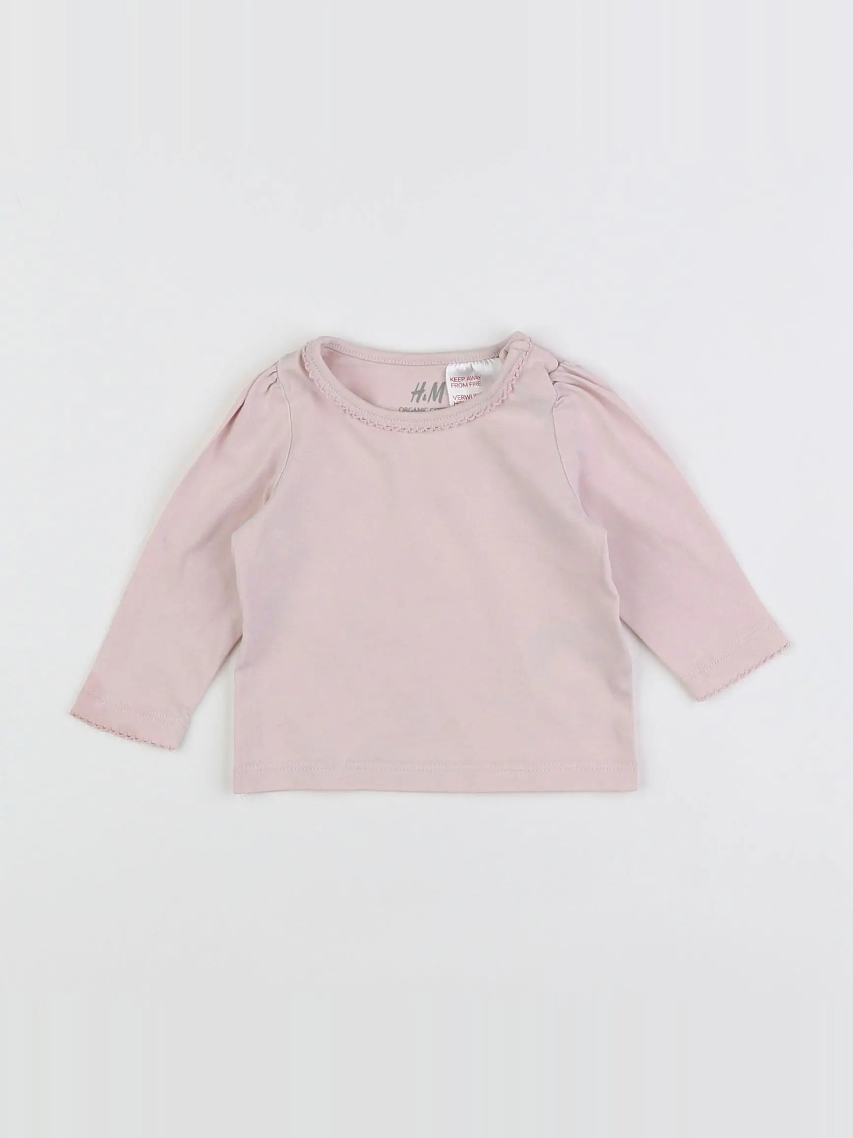 H&M - tee-shirt rose - 1/3 mois