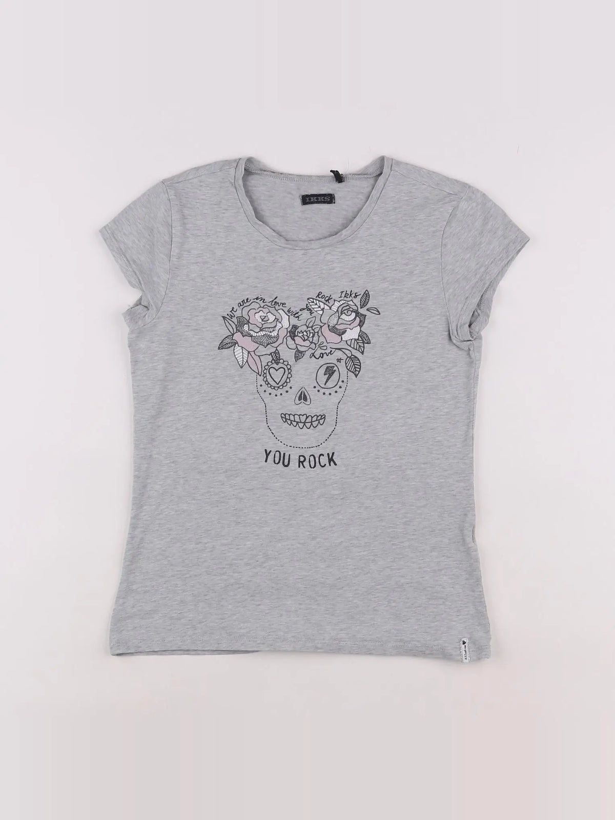 IKKS - tee-shirt gris - 10 ans