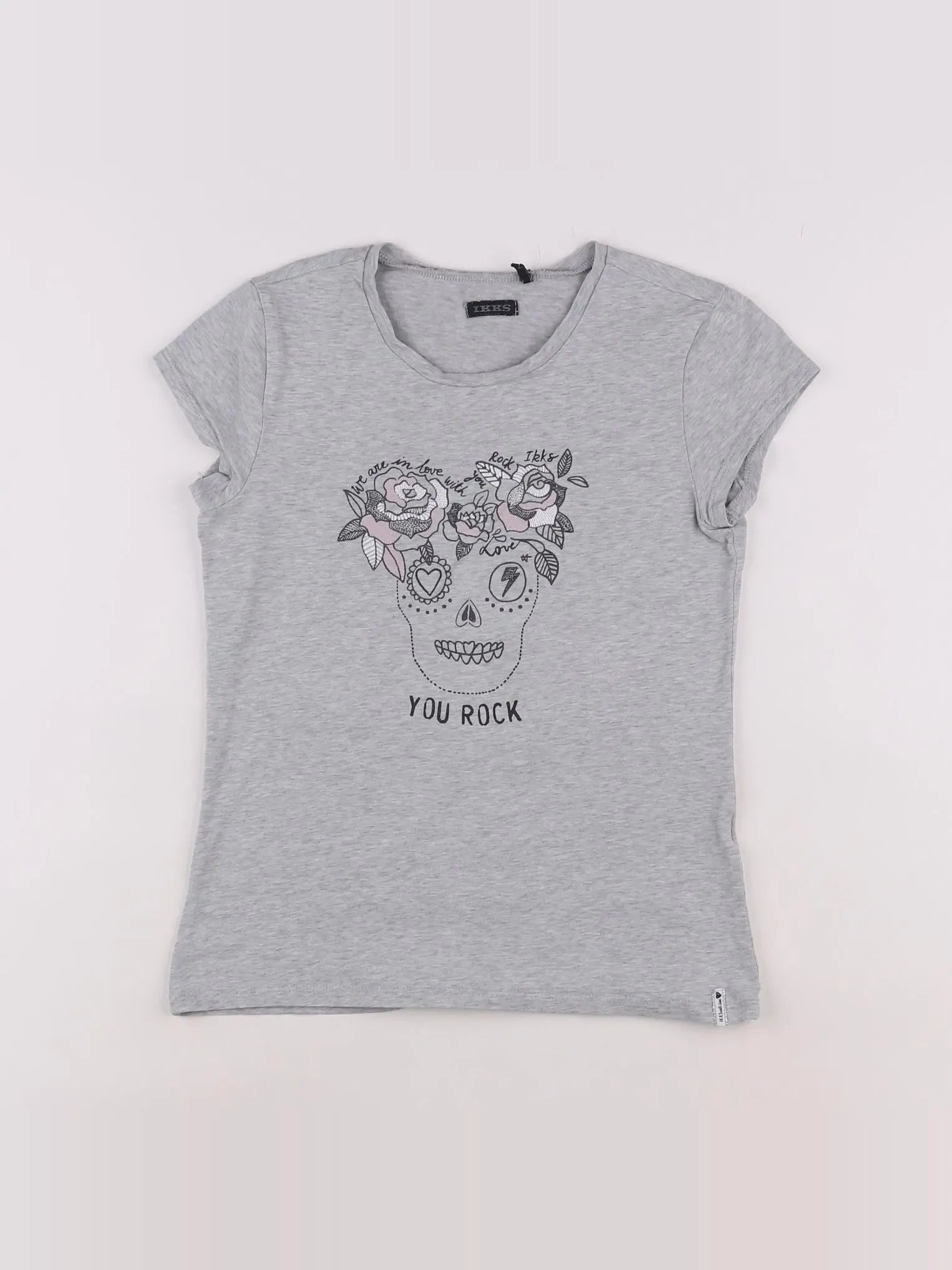 IKKS - tee-shirt gris - 10 ans