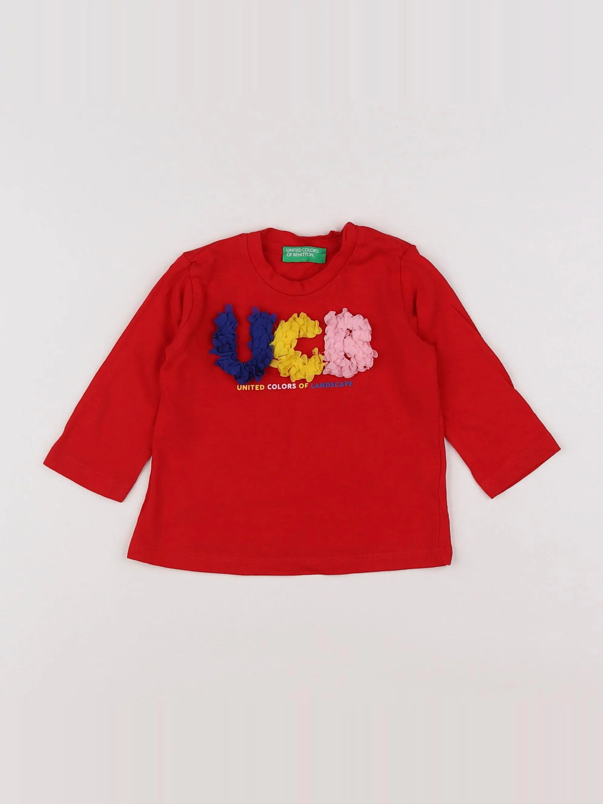 Benetton - tee-shirt rouge - 3/6 mois