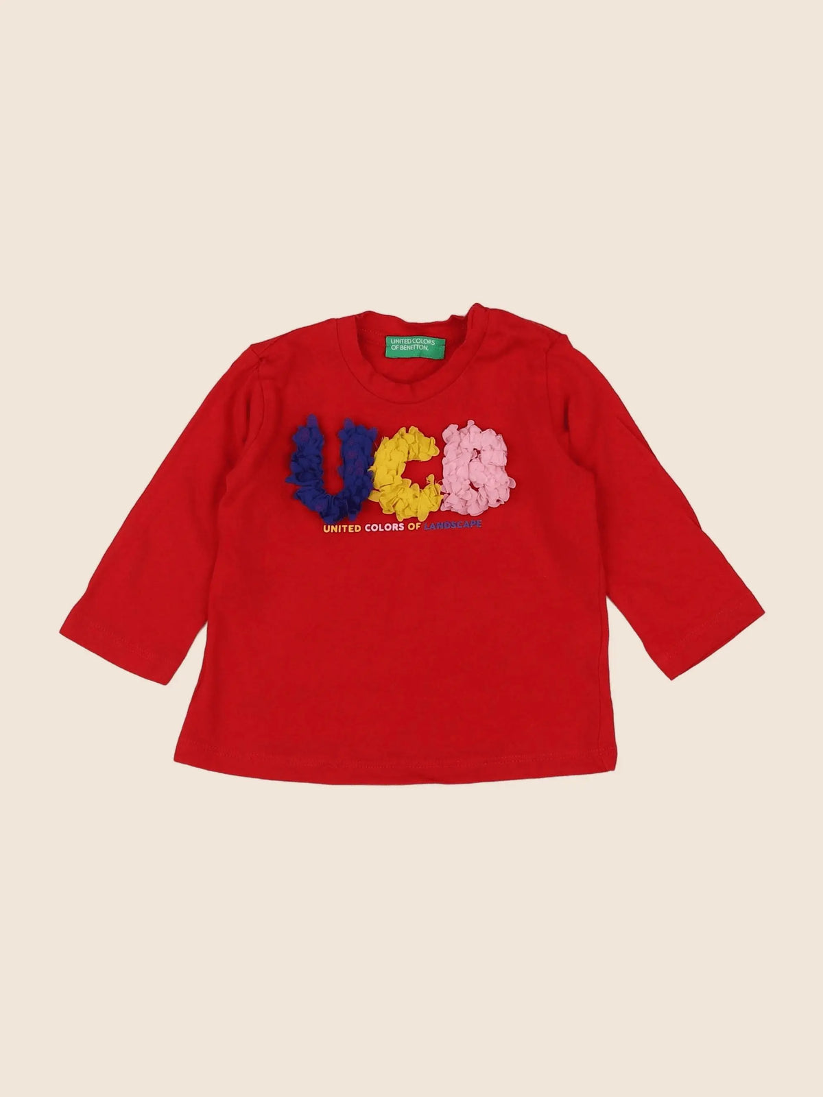 Benetton - tee-shirt rouge - 3/6 mois