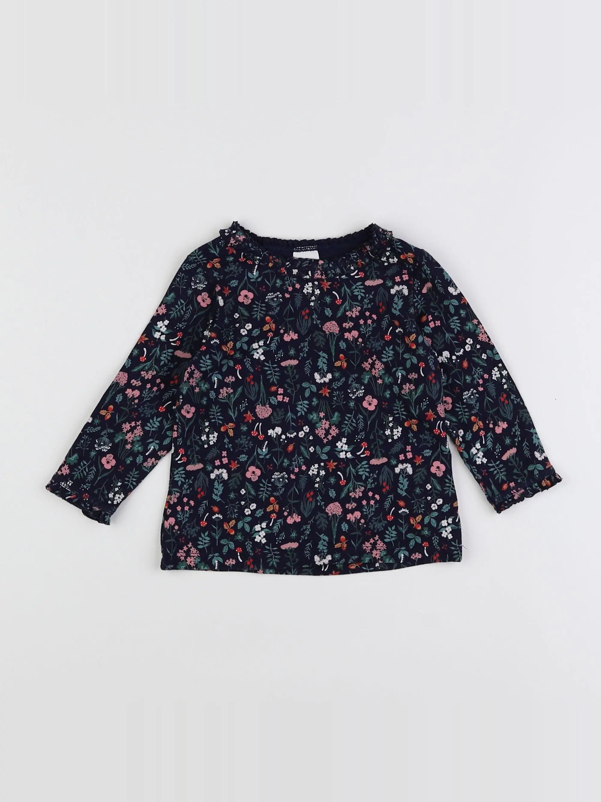 H&M - tee-shirt bleu - 6/9 mois