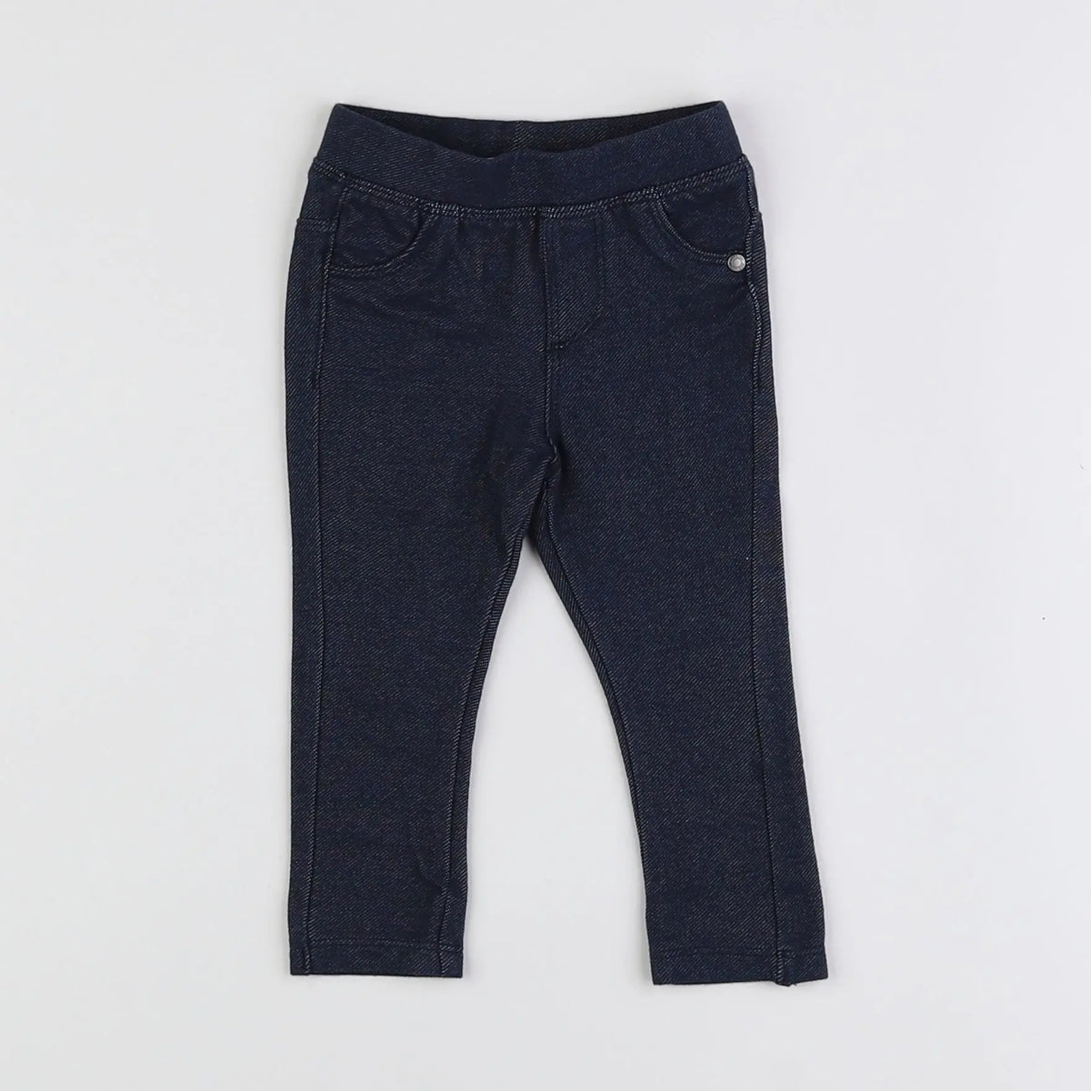 Vertbaudet - jegging coton bleu - 6 mois