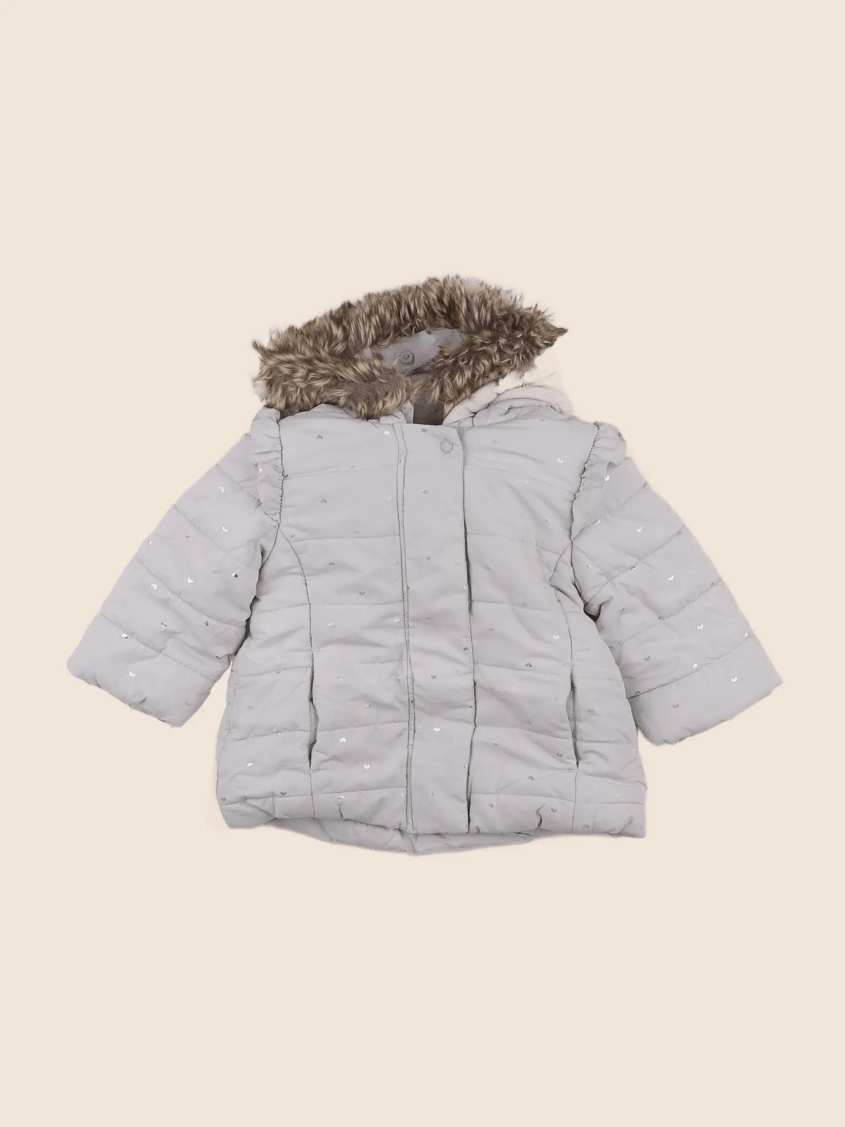 Vertbaudet - doudoune gris - 9 mois