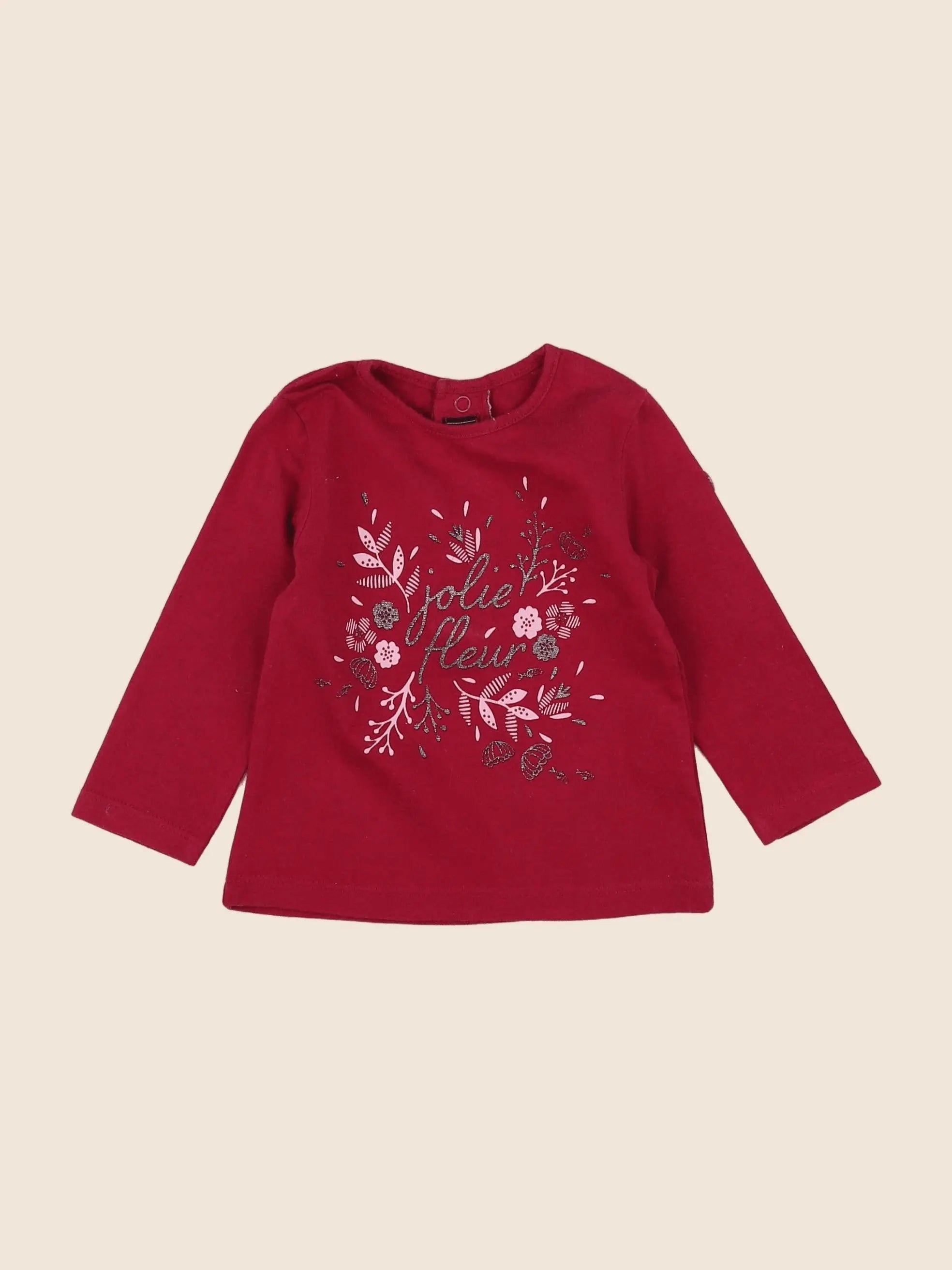 Terre de marins - tee-shirt rose - 6 mois