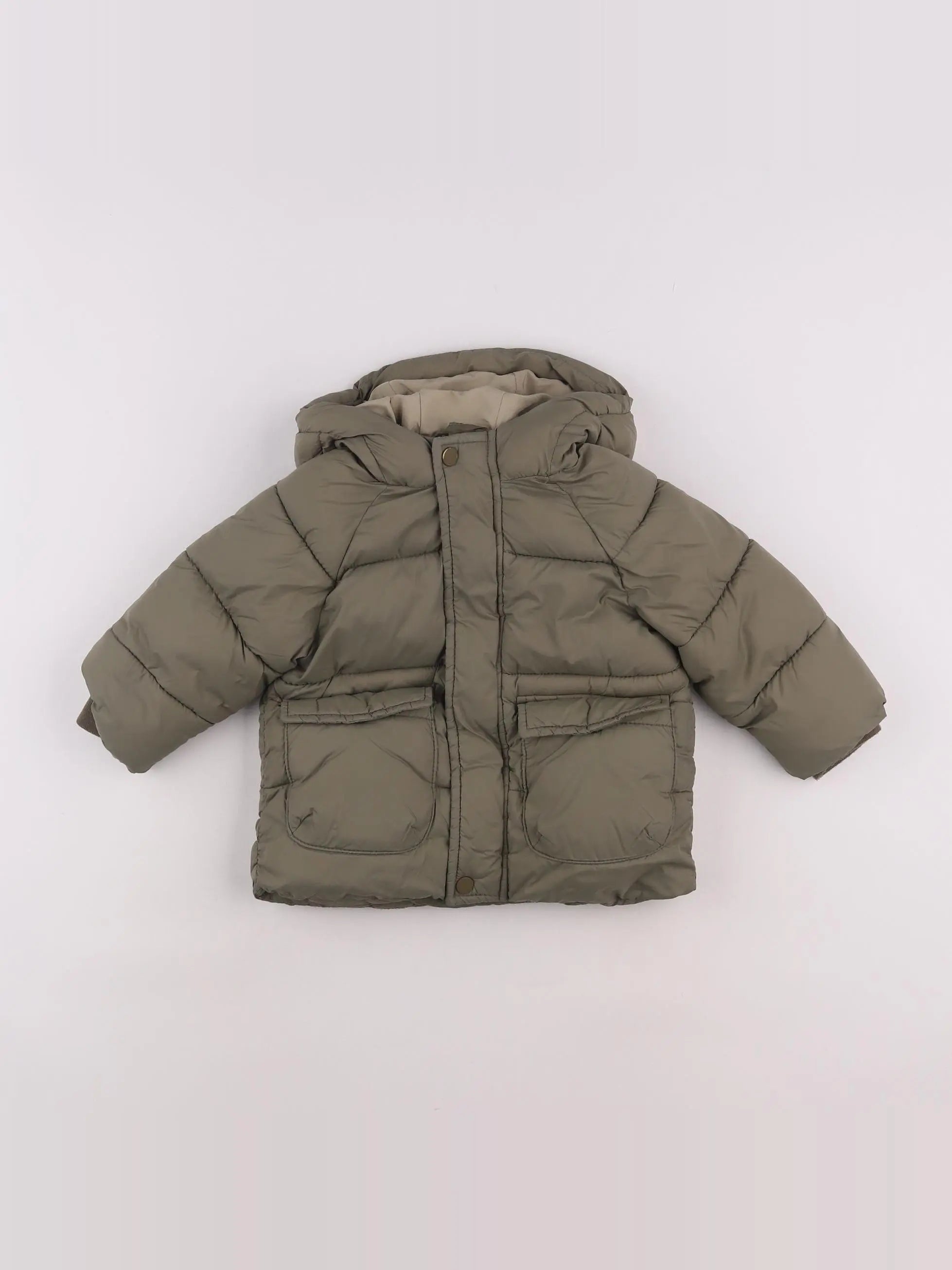 Zara - doudoune vert - 9/12 mois