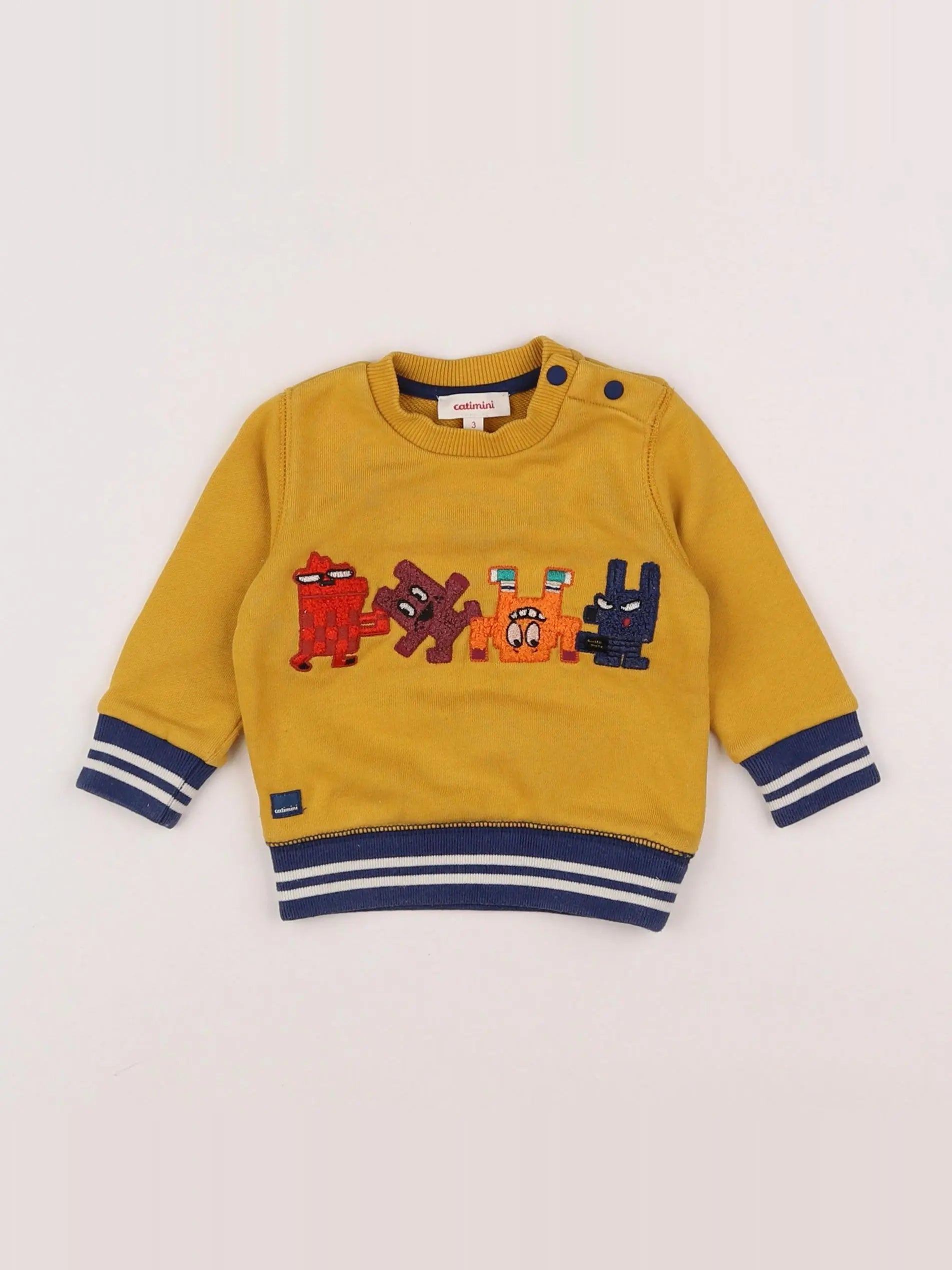 Catimini - sweat jaune - 3 mois