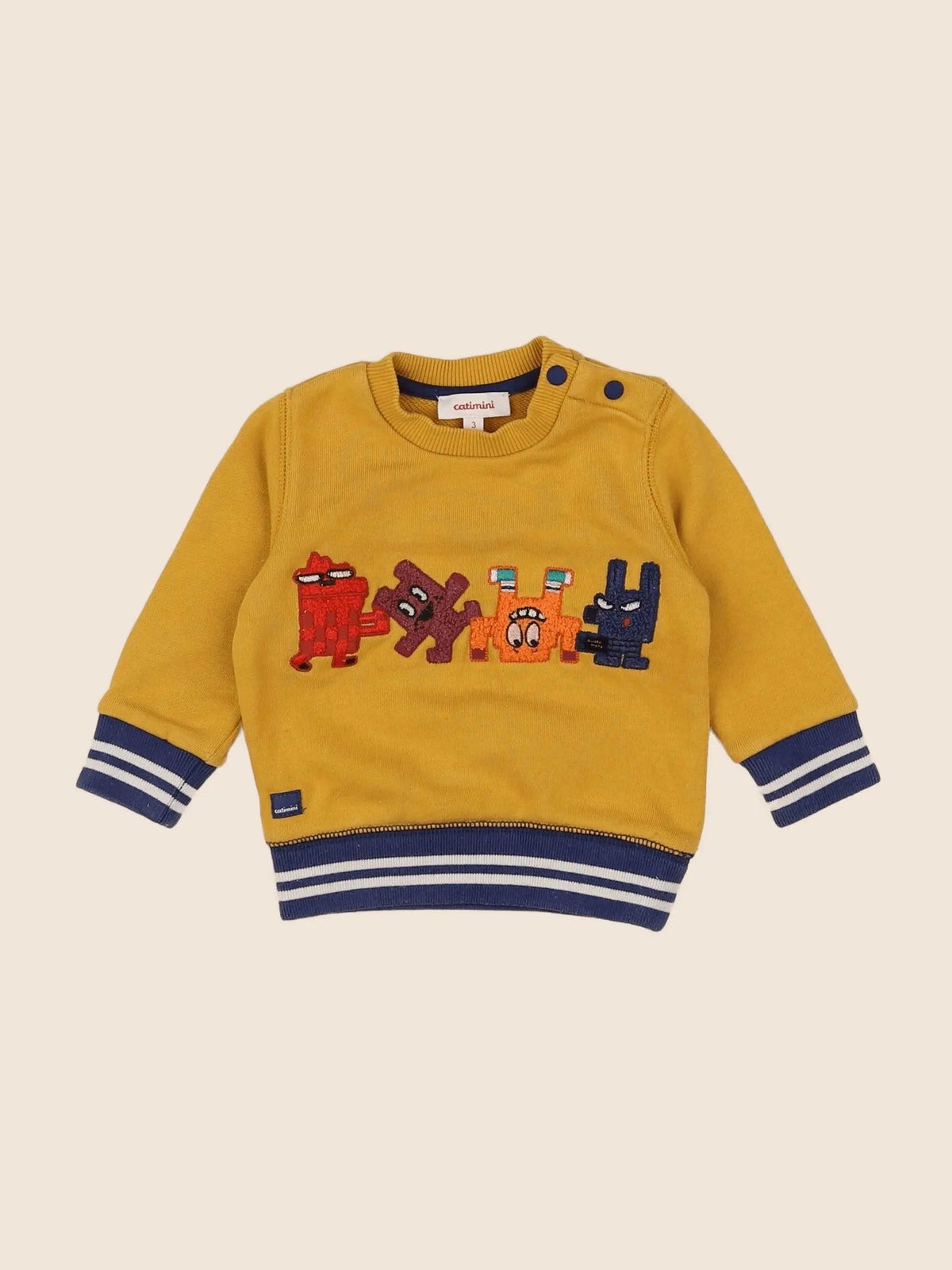 Catimini - sweat jaune - 3 mois