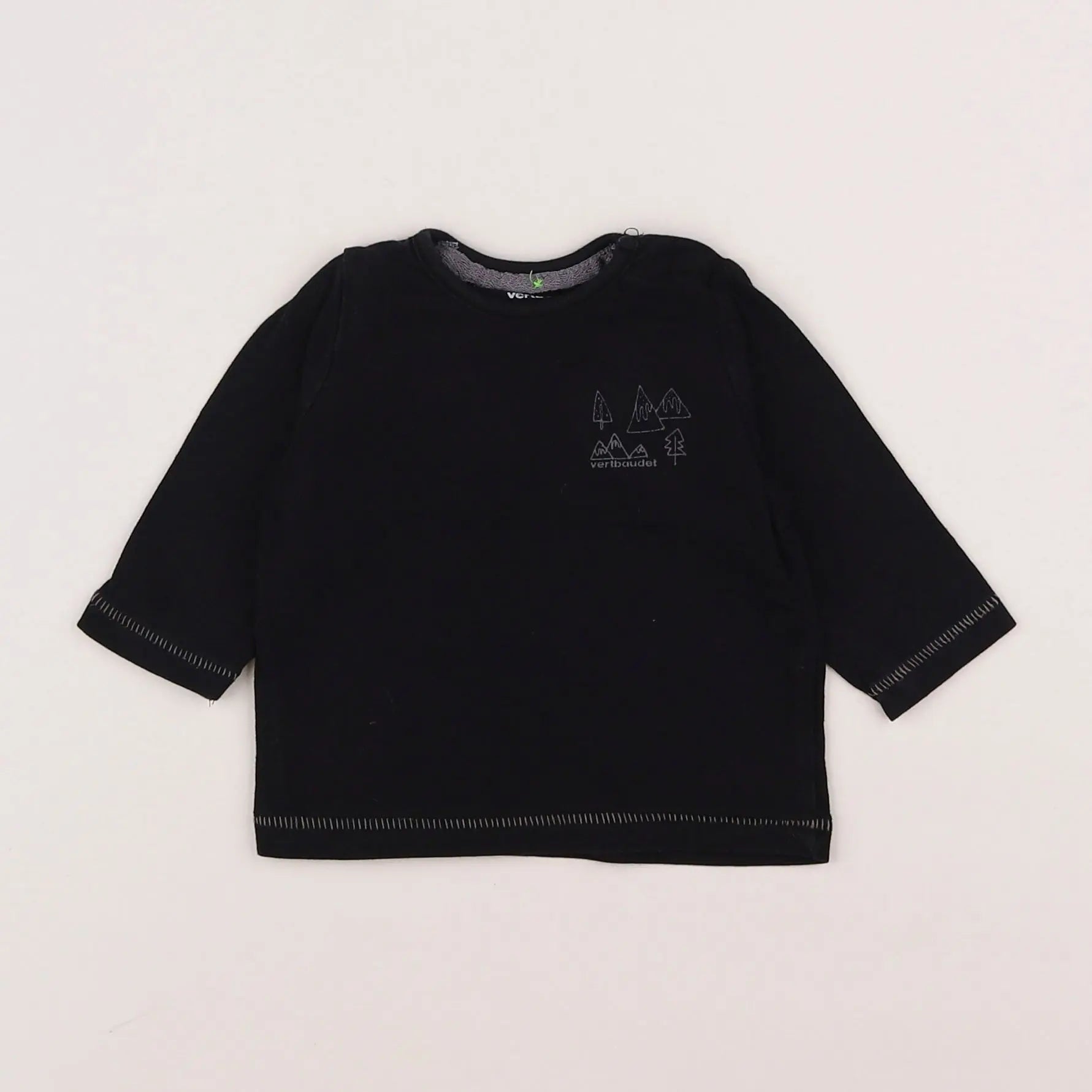 Vertbaudet - tee-shirt noir - 3 mois