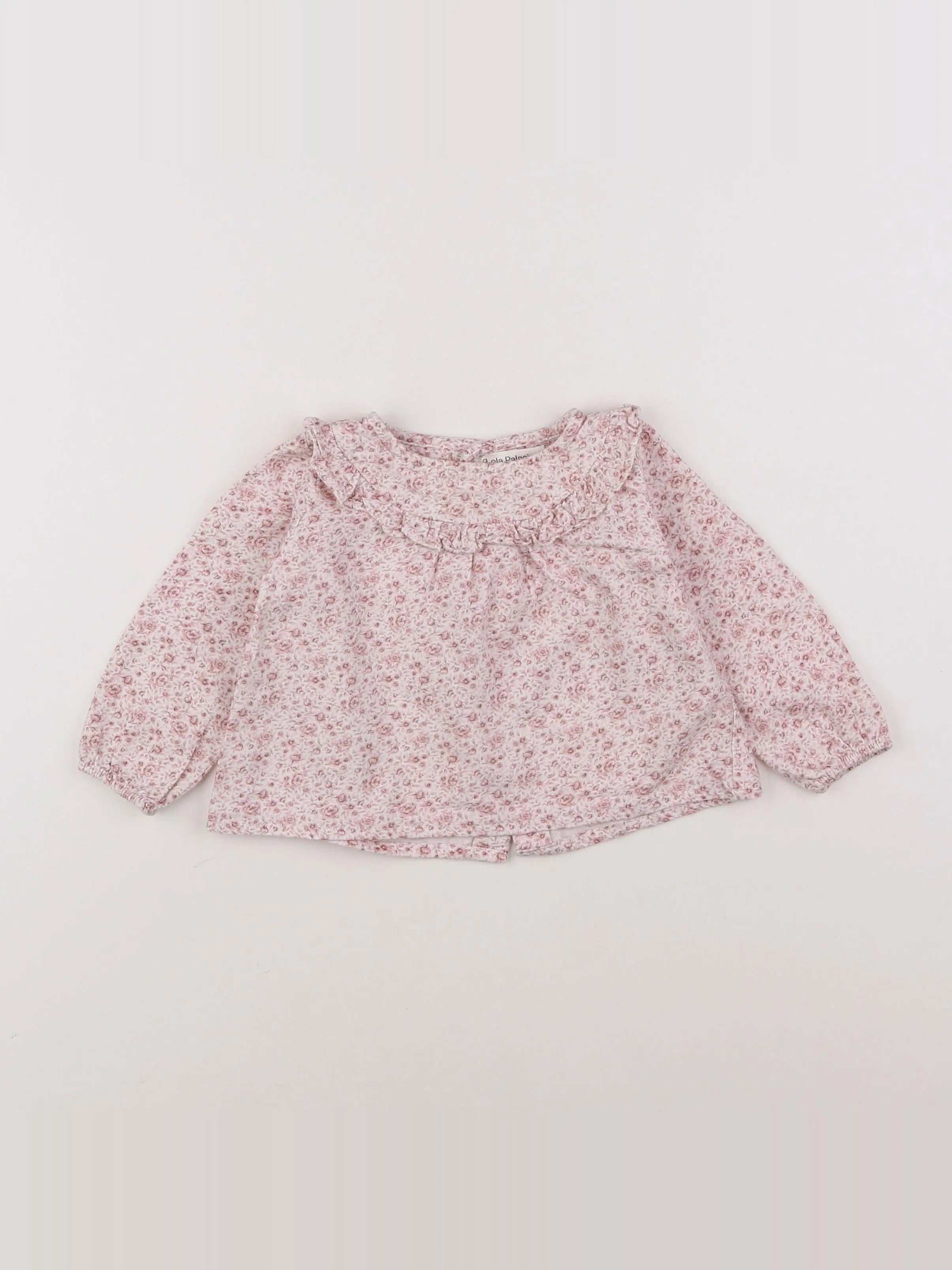 Lola Palacios - blouse rose - 12 mois