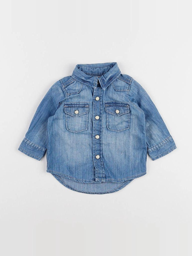 GAP - chemise bleu - 3/6 mois