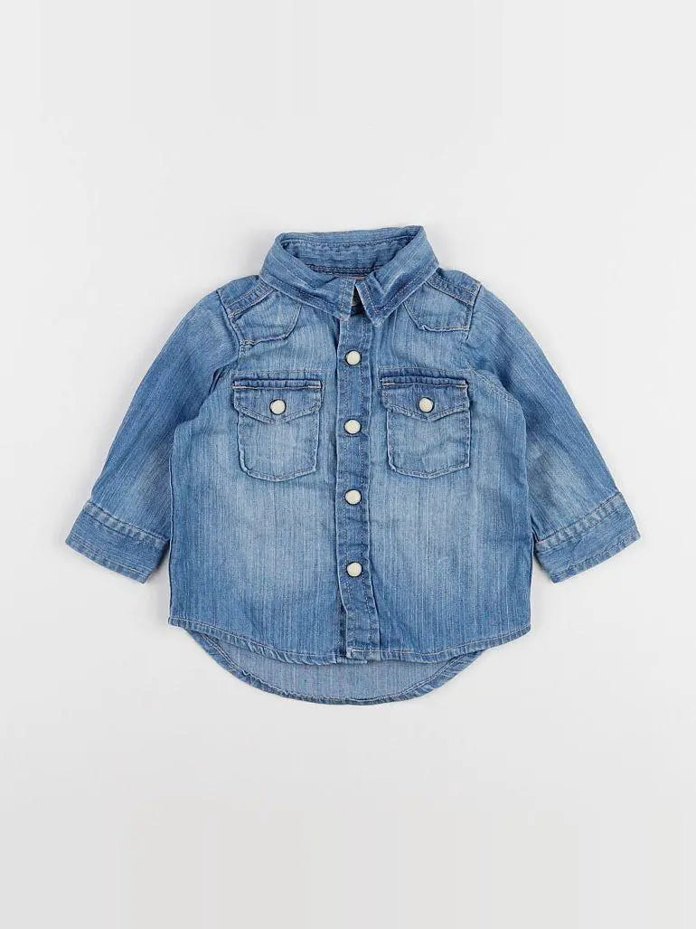 GAP - chemise bleu - 3/6 mois