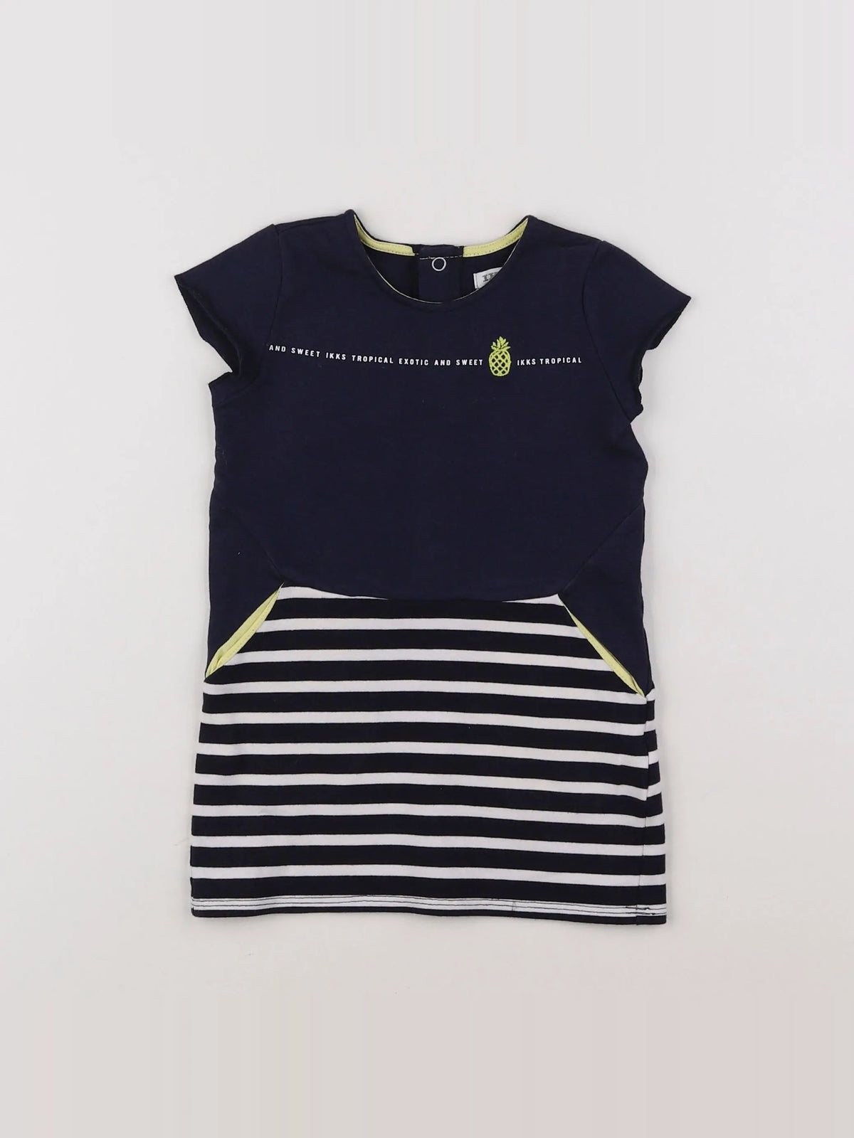 IKKS - robe bleu, blanc - 18 mois