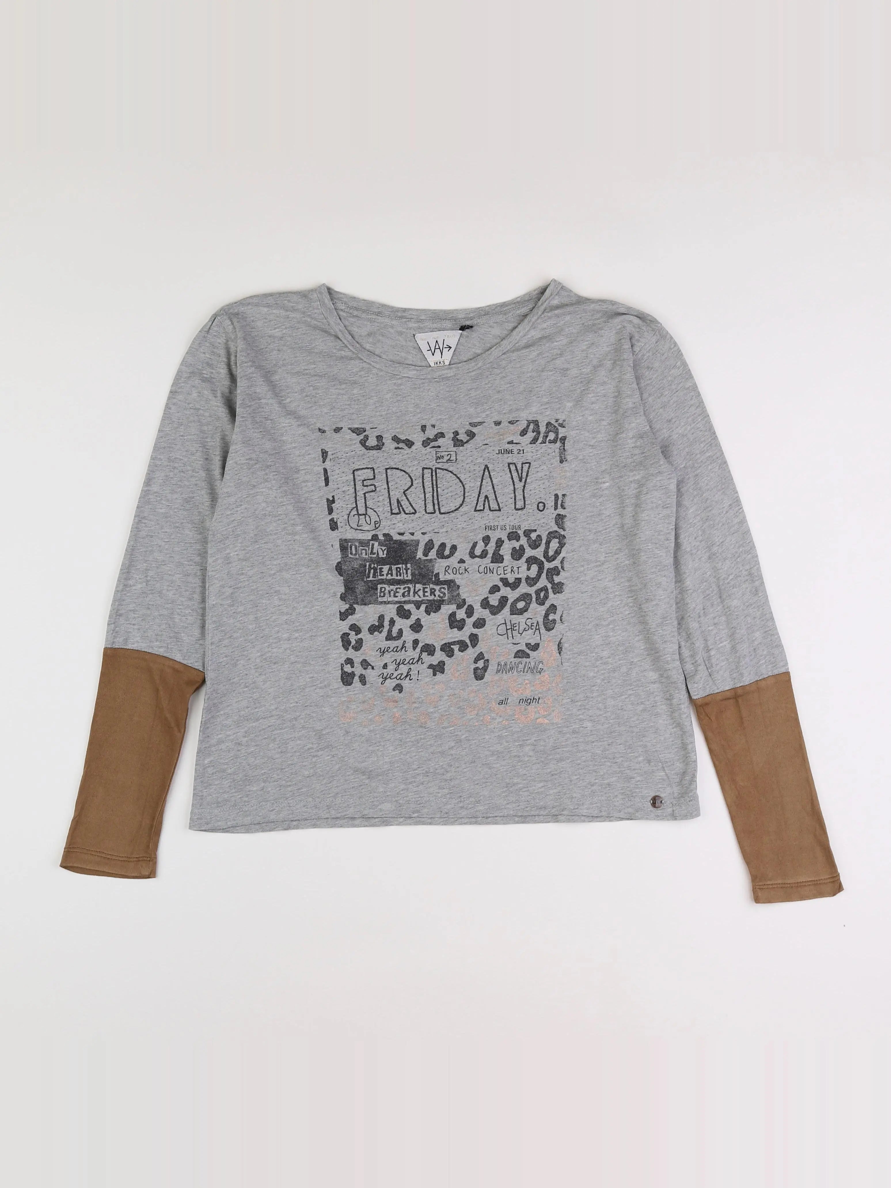 IKKS - tee-shirt gris - 14 ans