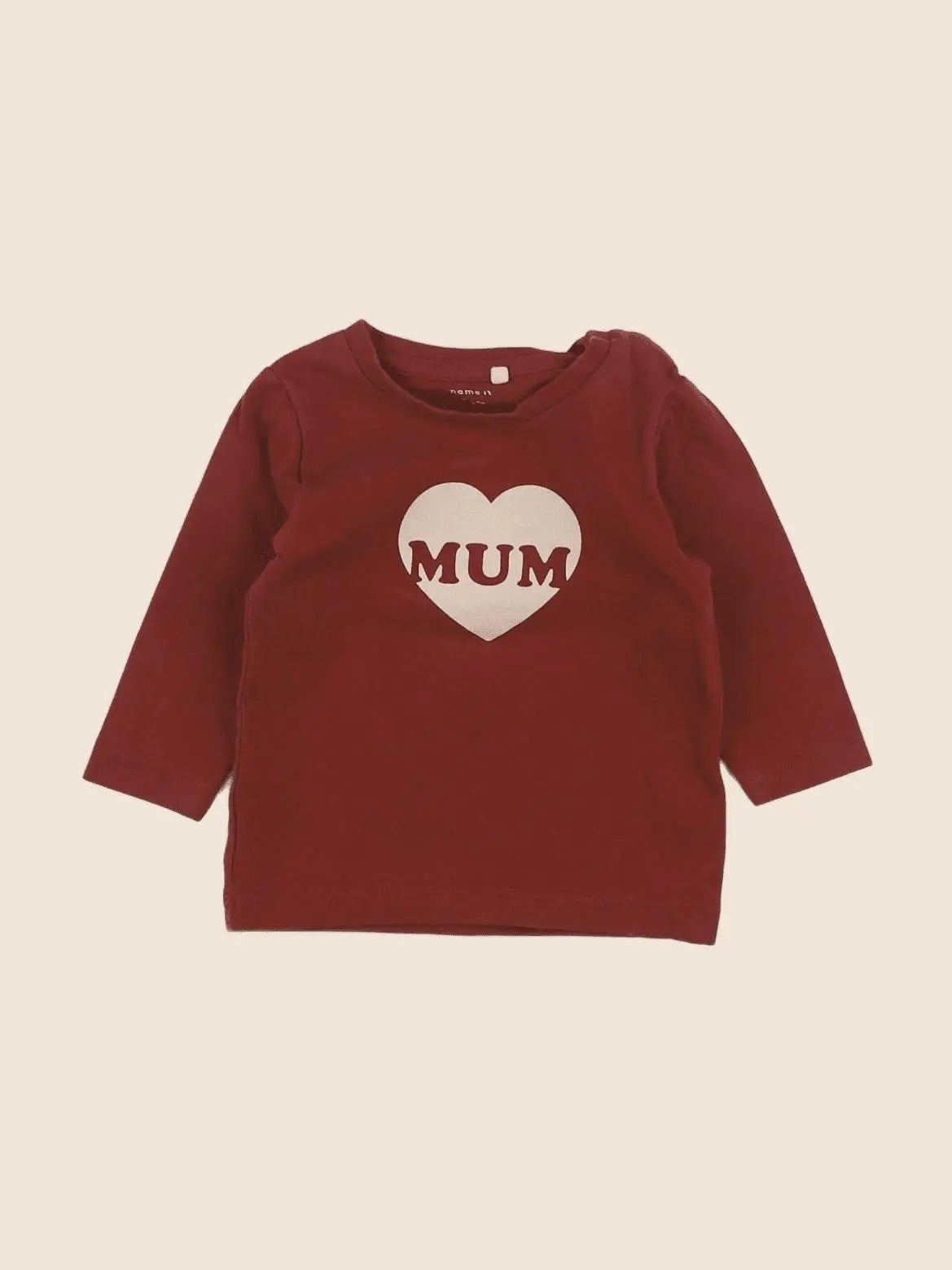 Name it - tee-shirt marron - 3 mois