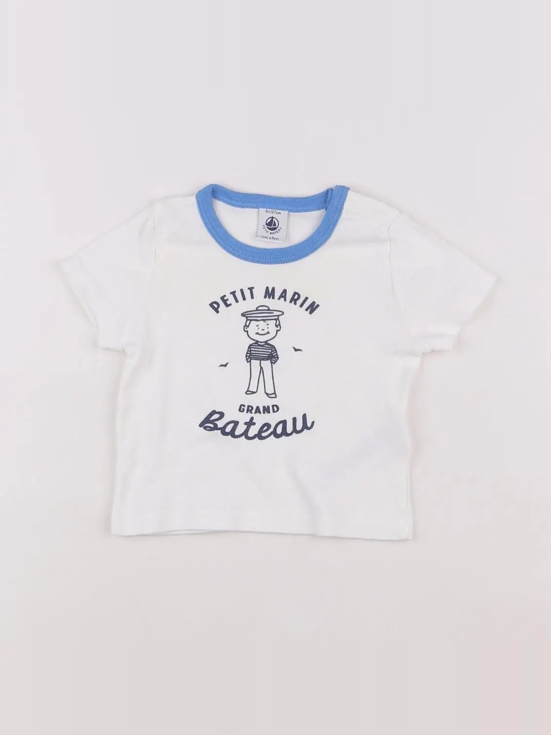 Petit Bateau - maillot de corps blanc - 6 mois