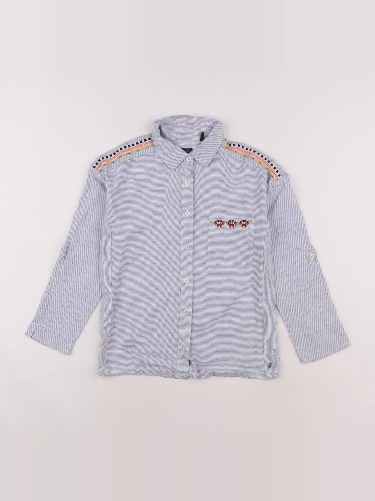 IKKS - blouse bleu - 8 ans
