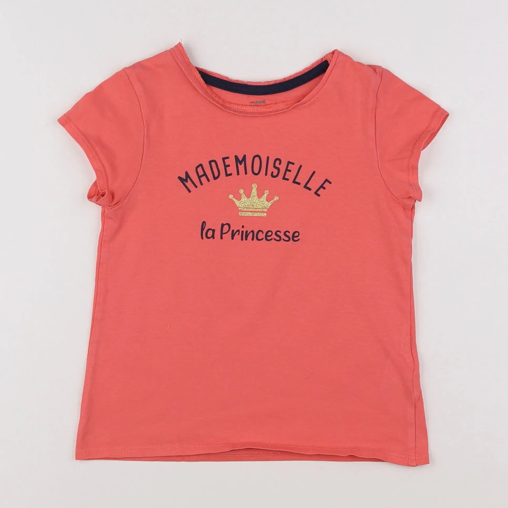 Vertbaudet - tee-shirt or, rose - 6 ans