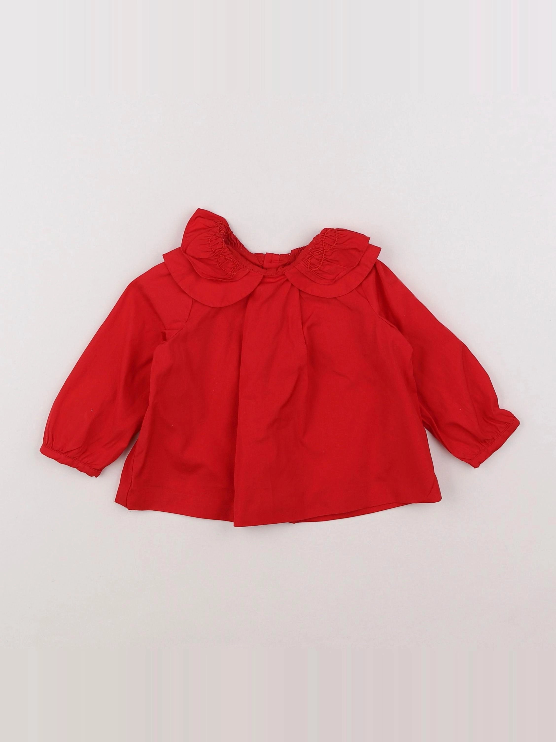 Jacadi - blouse rouge - 12 mois