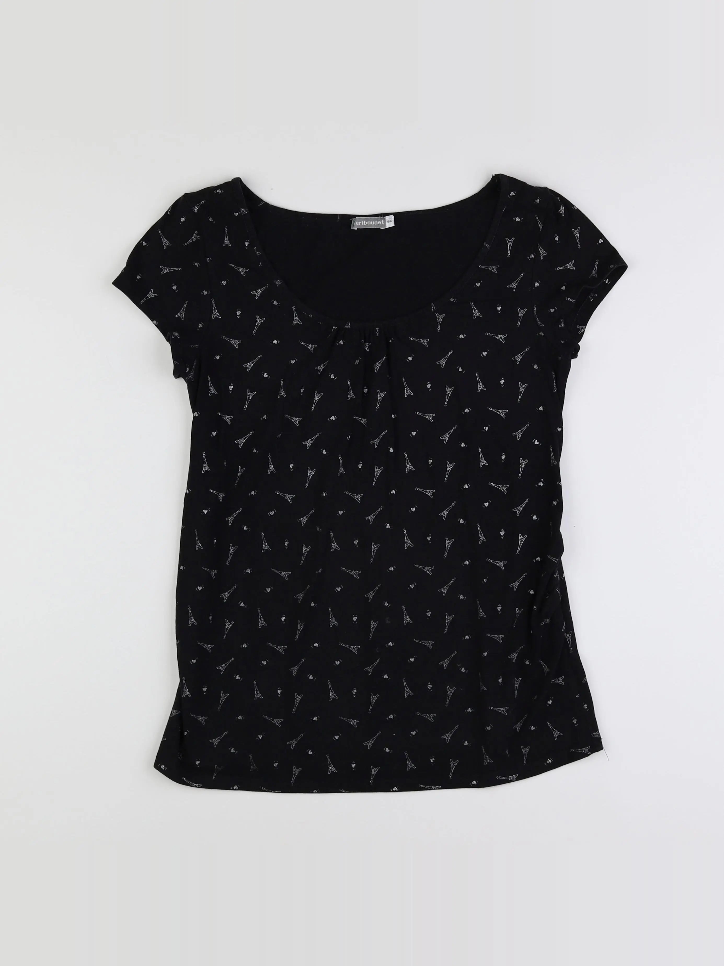 Vertbaudet - tee-shirt grossesse noir - 38