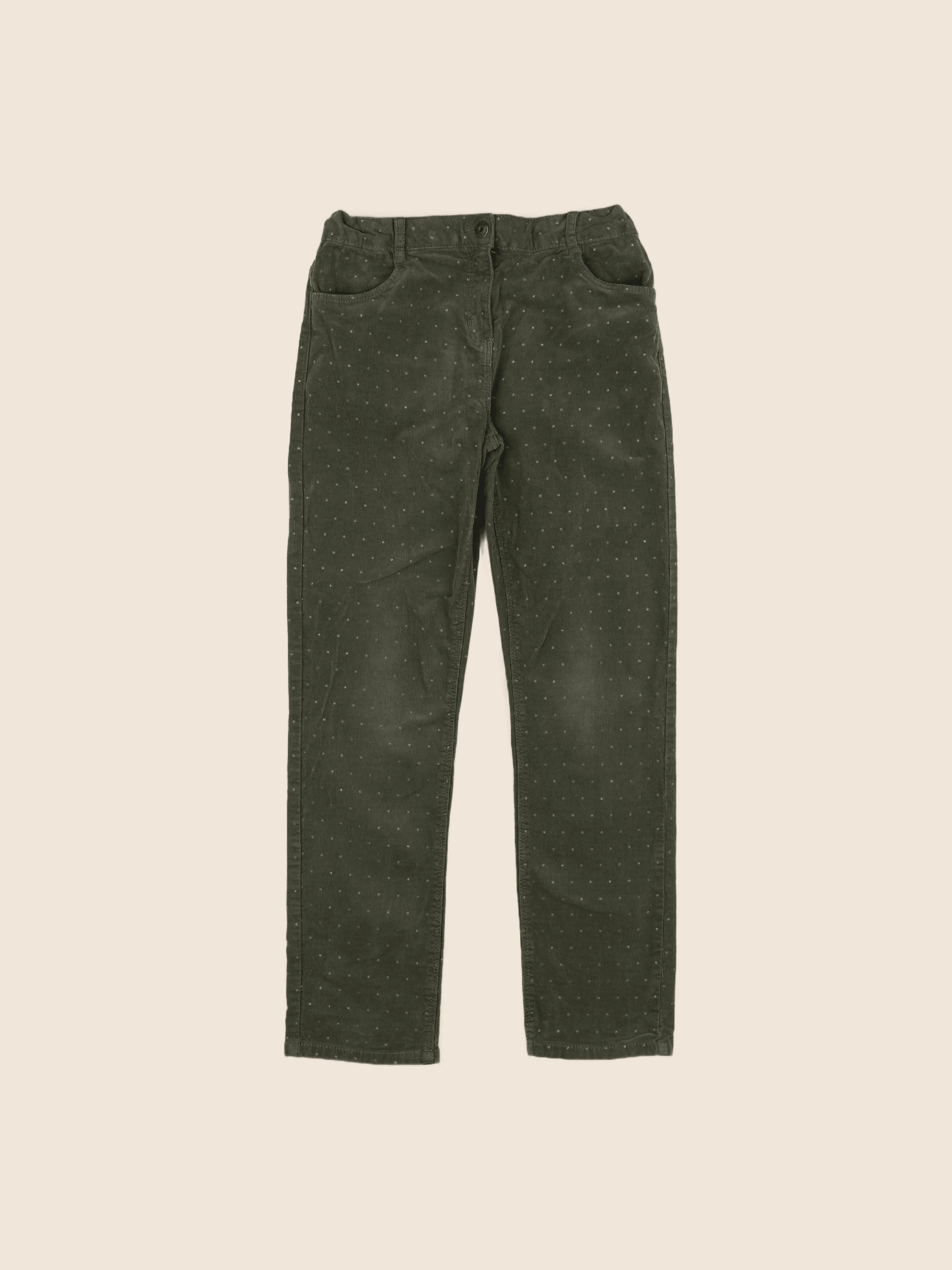 Vertbaudet - pantalon vert, or - 14 ans