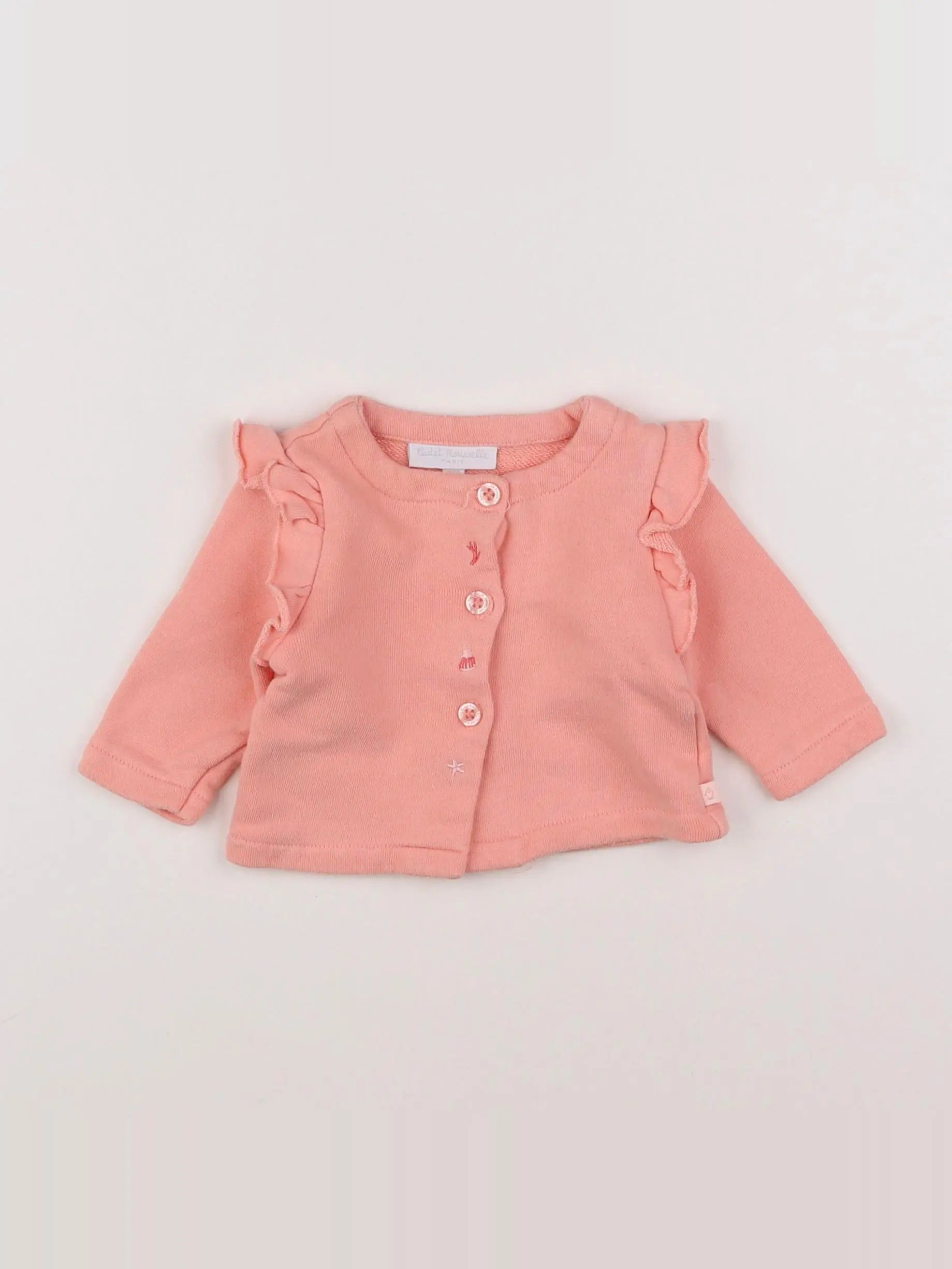 Cadet Rousselle - gilet rose - 3 mois