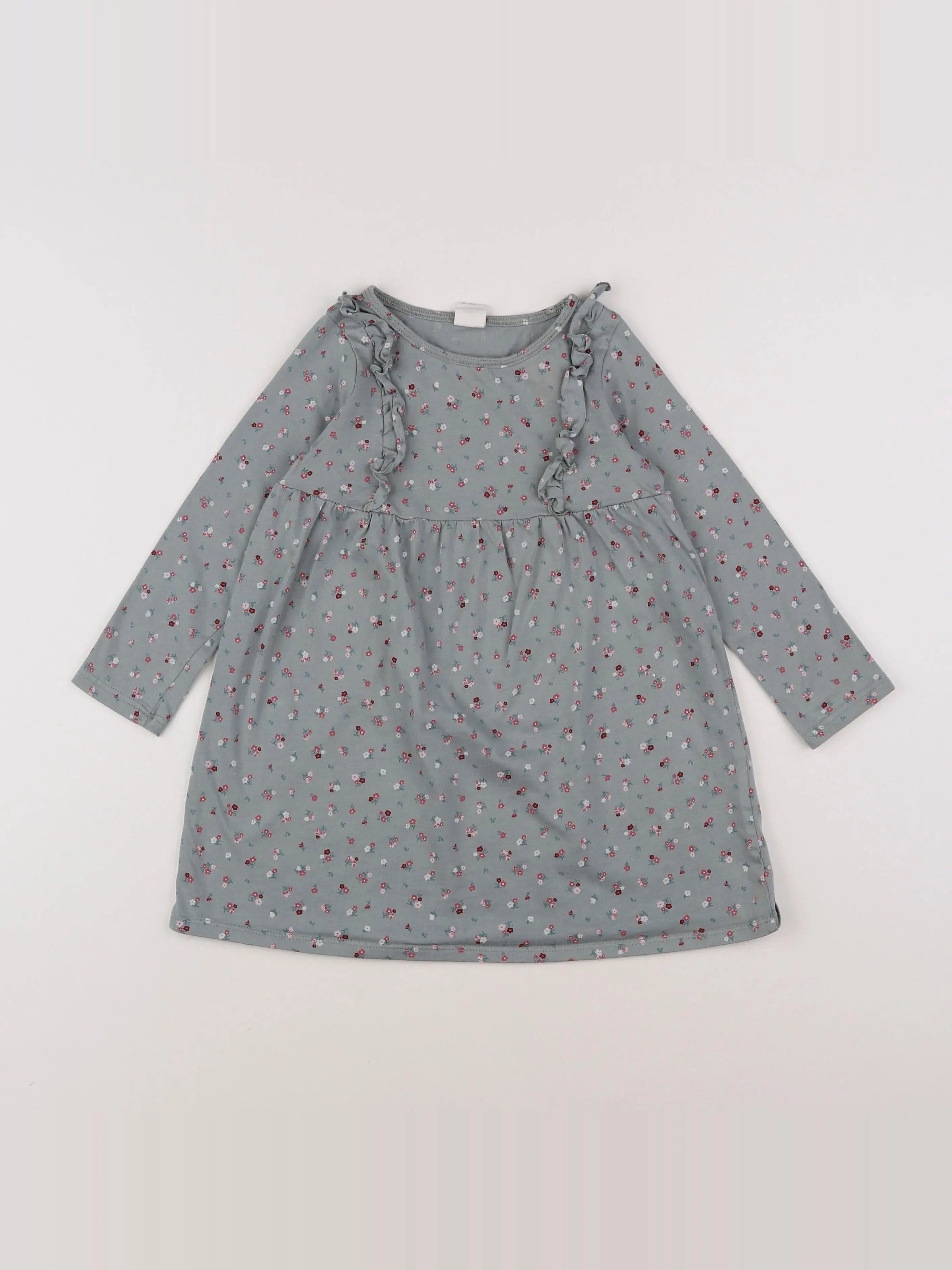 H&M - robe bleu - 2/3 ans