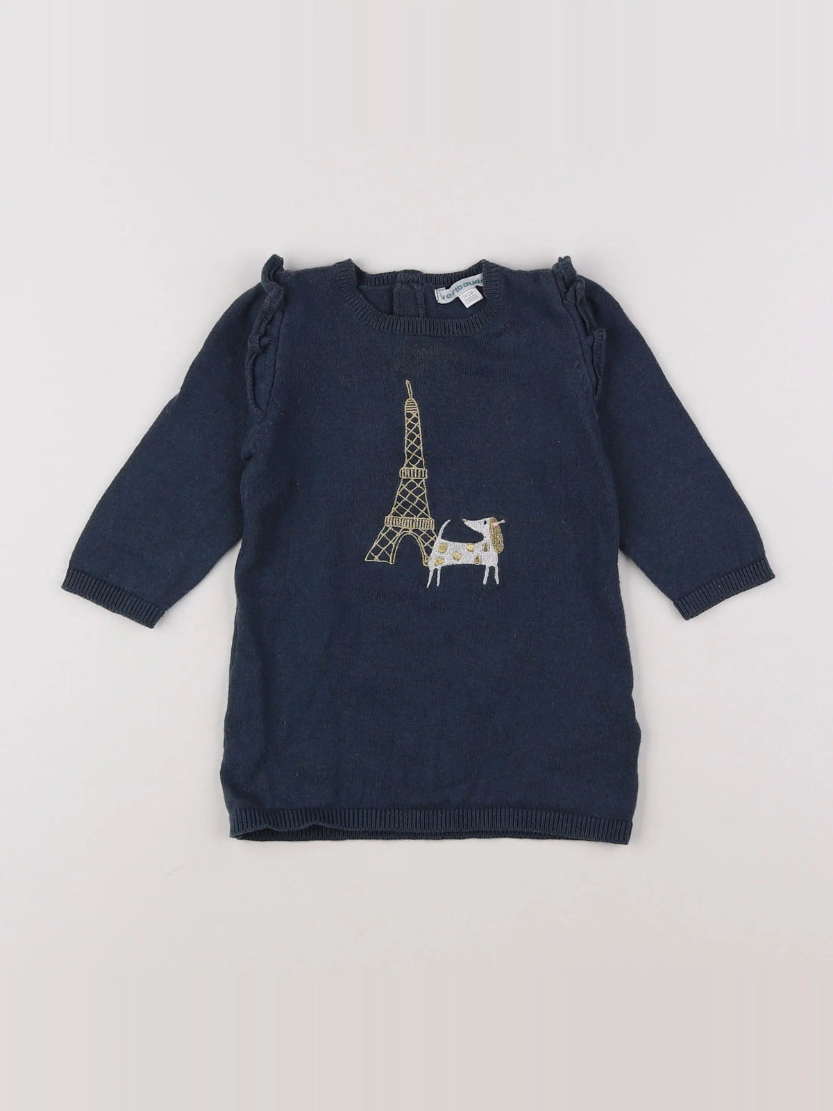 Vertbaudet - robe bleu - 12 mois