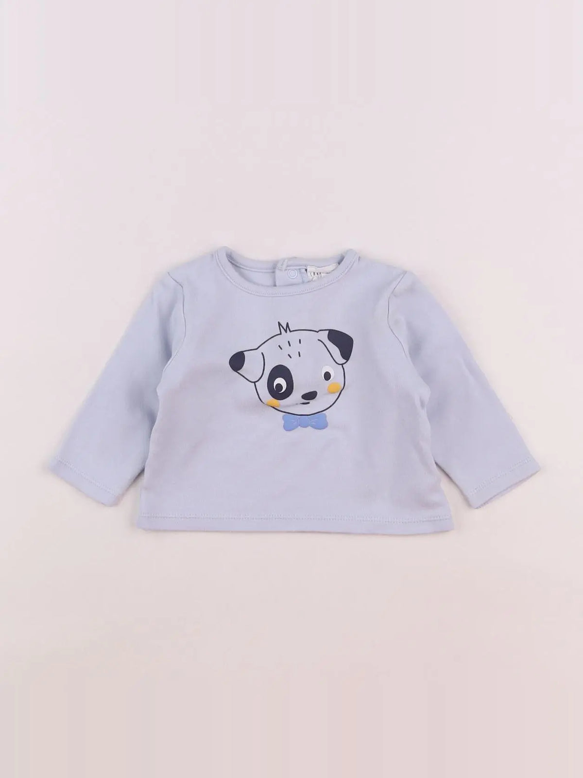Carrément Beau - tee-shirt bleu - 6 mois