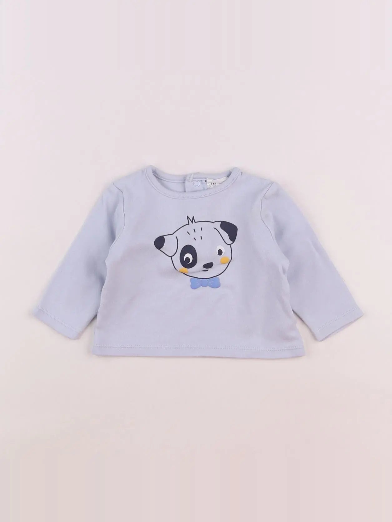 Carrément Beau - tee-shirt bleu - 6 mois