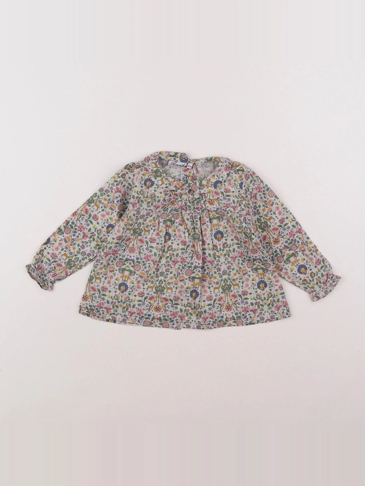 Acanthe - blouse multicolore - 12 mois