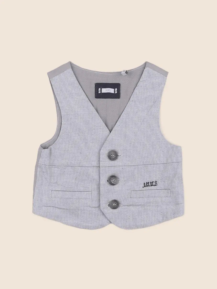 IKKS - gilet bleu, gris - 3 mois