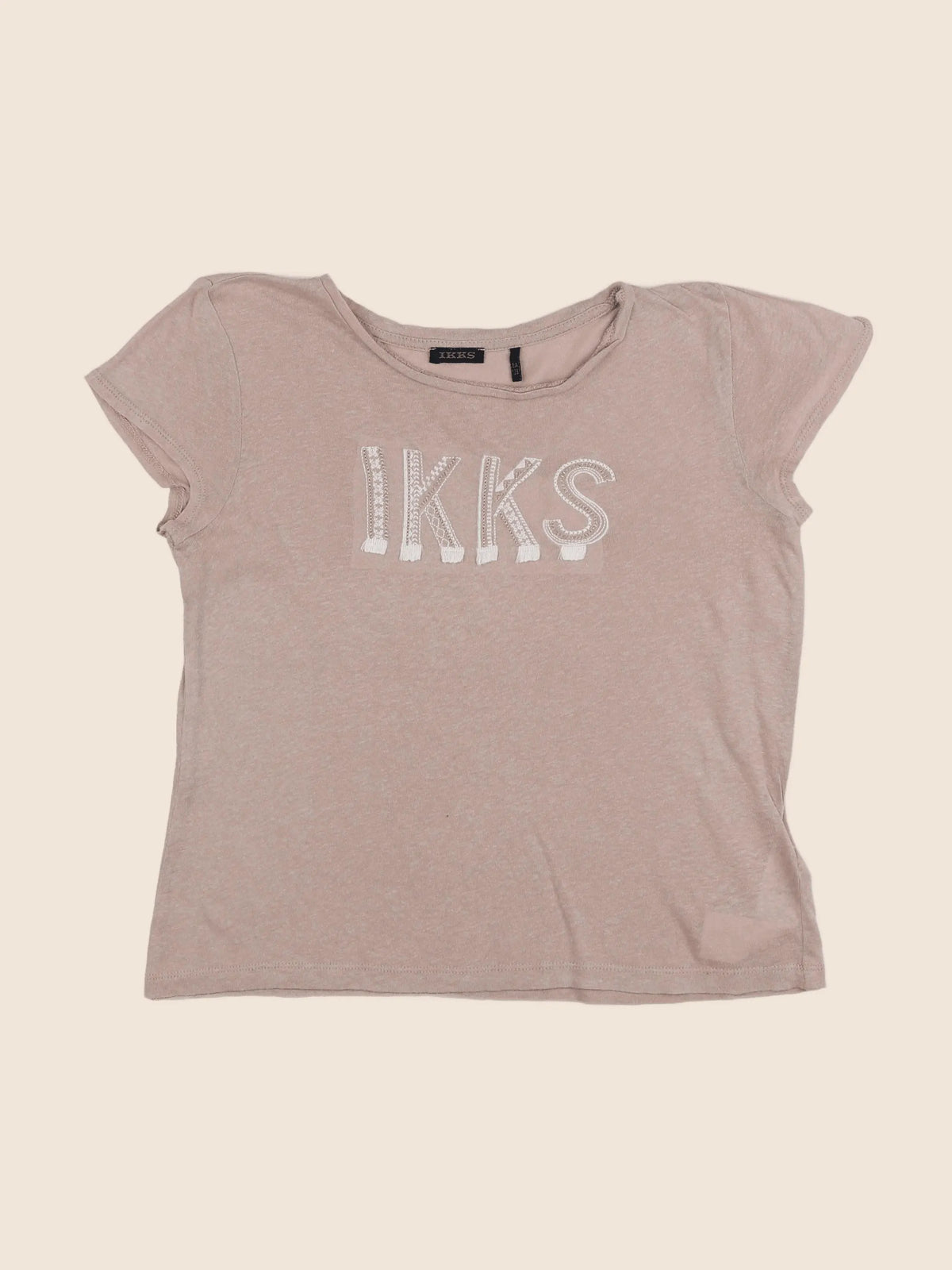IKKS - tee-shirt beige - 8 ans
