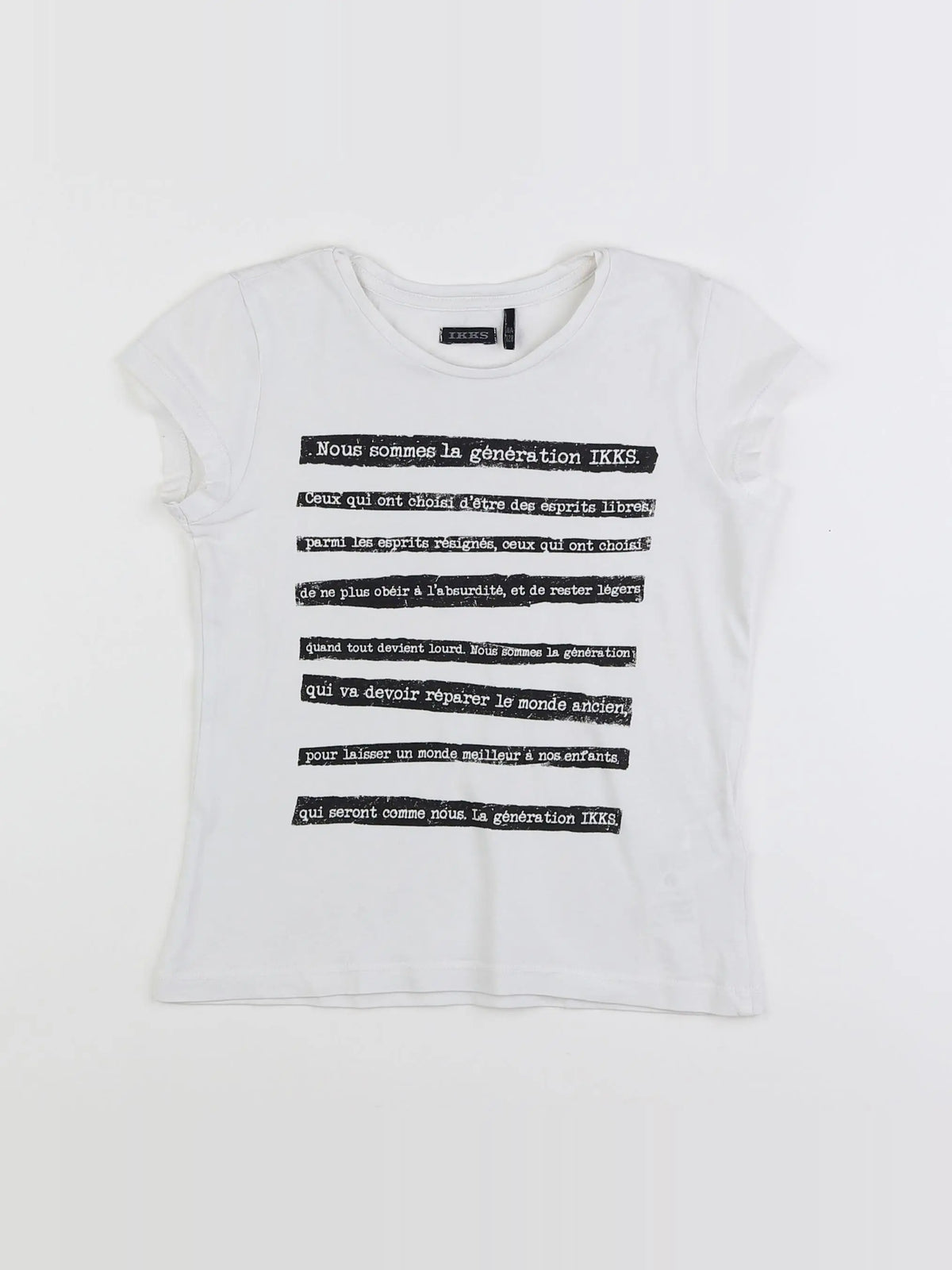 IKKS - tee-shirt blanc - 8 ans