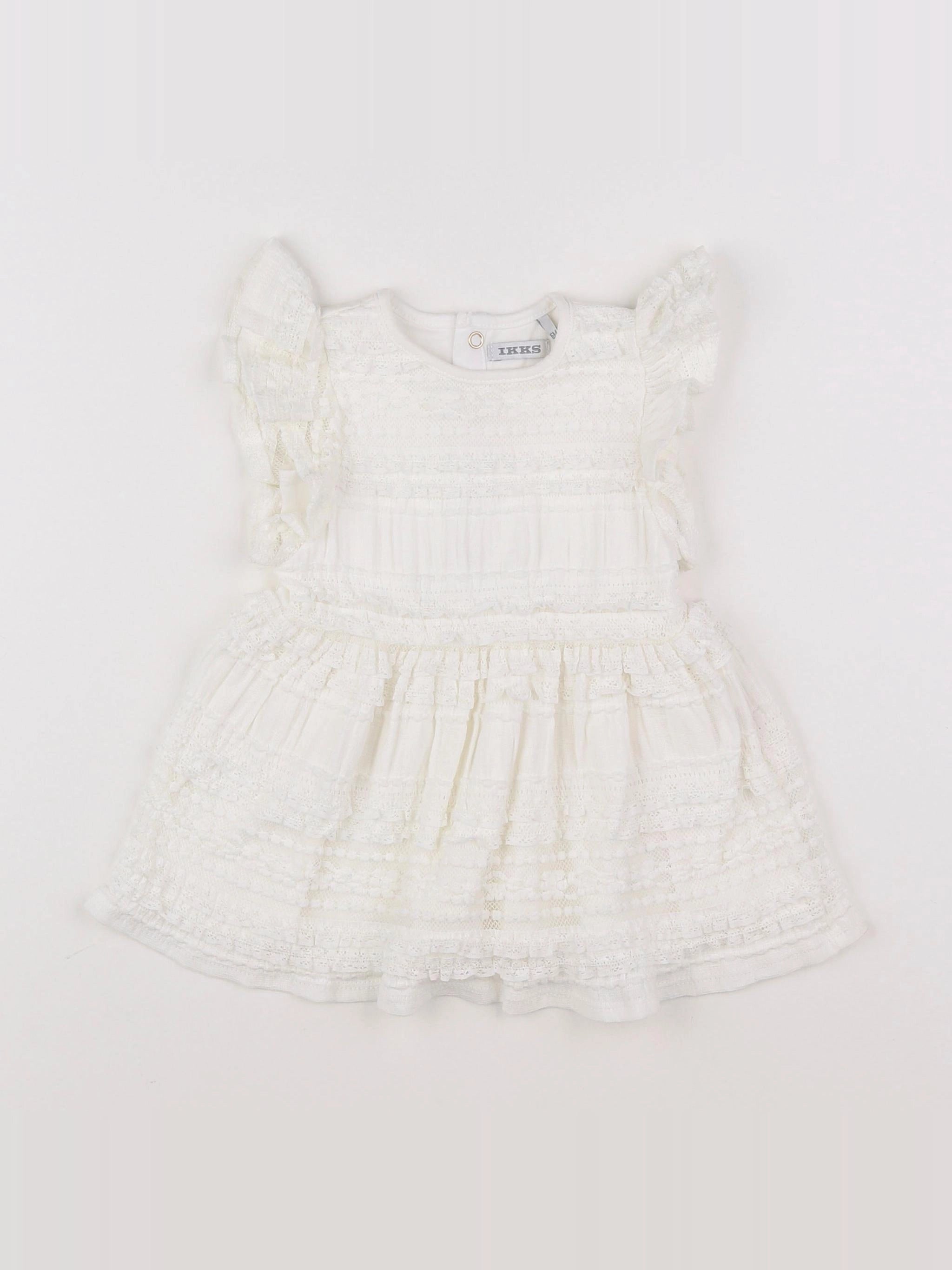 IKKS - robe blanc - 6 mois