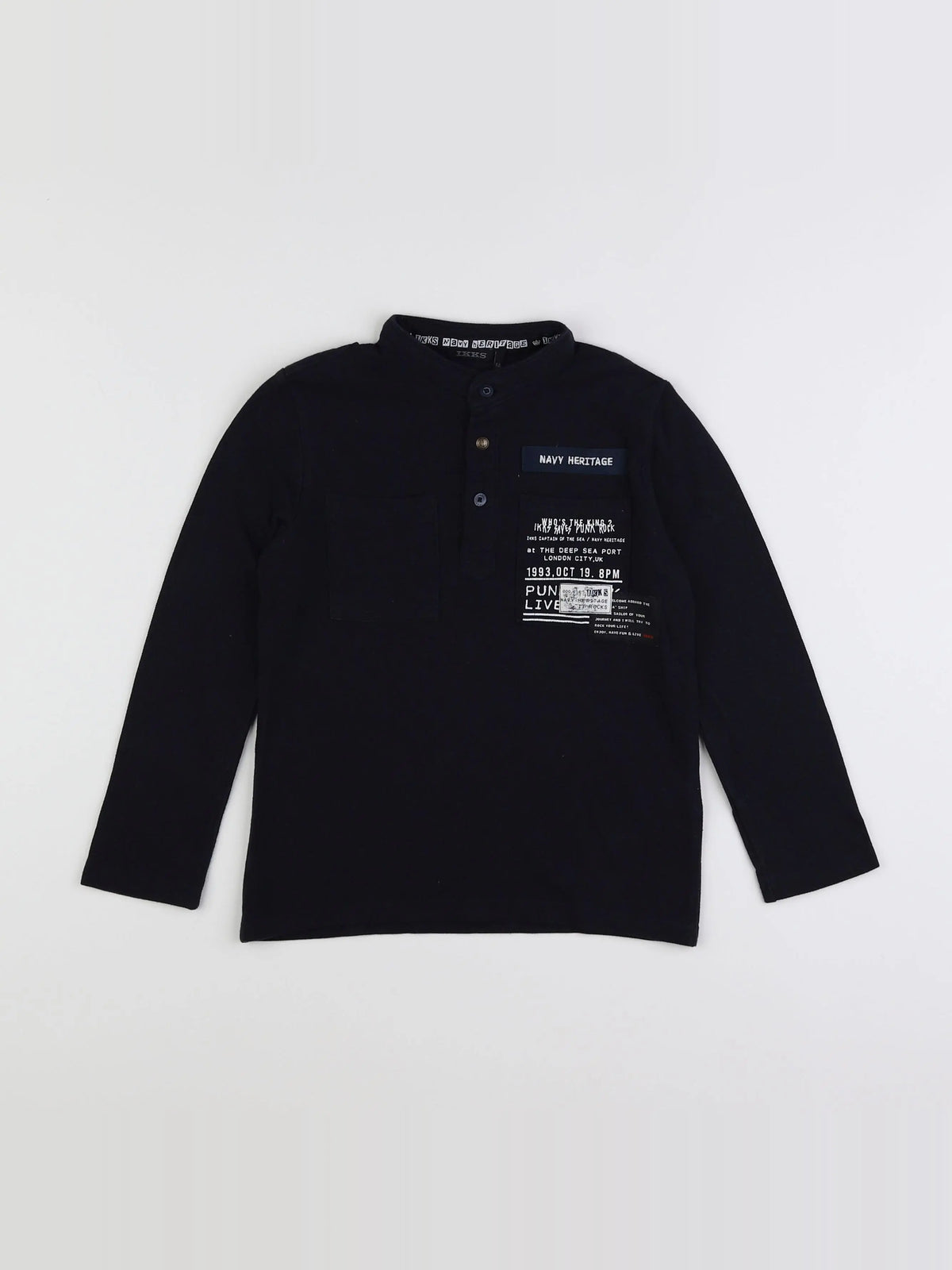 IKKS - polo bleu - 8 ans