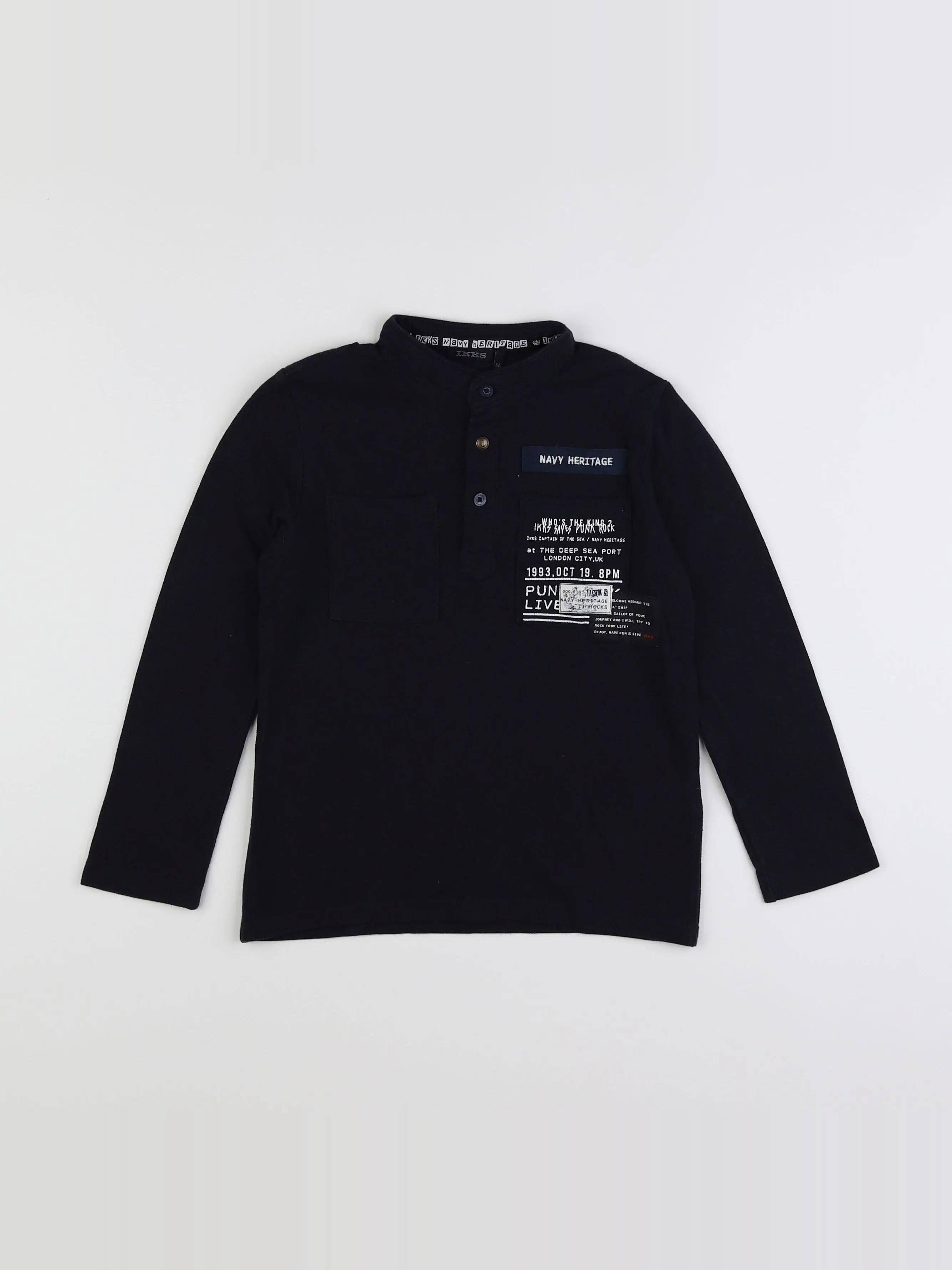 IKKS - polo bleu - 8 ans