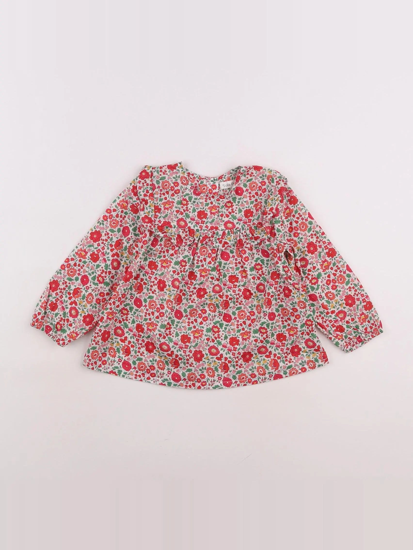 Lola Palacios - blouse rouge - 18 mois