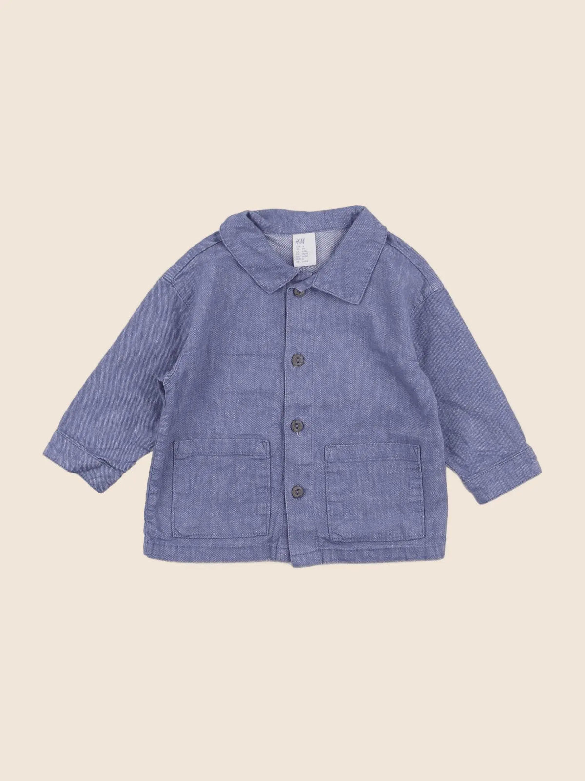 H&M - chemise bleu - 6 mois