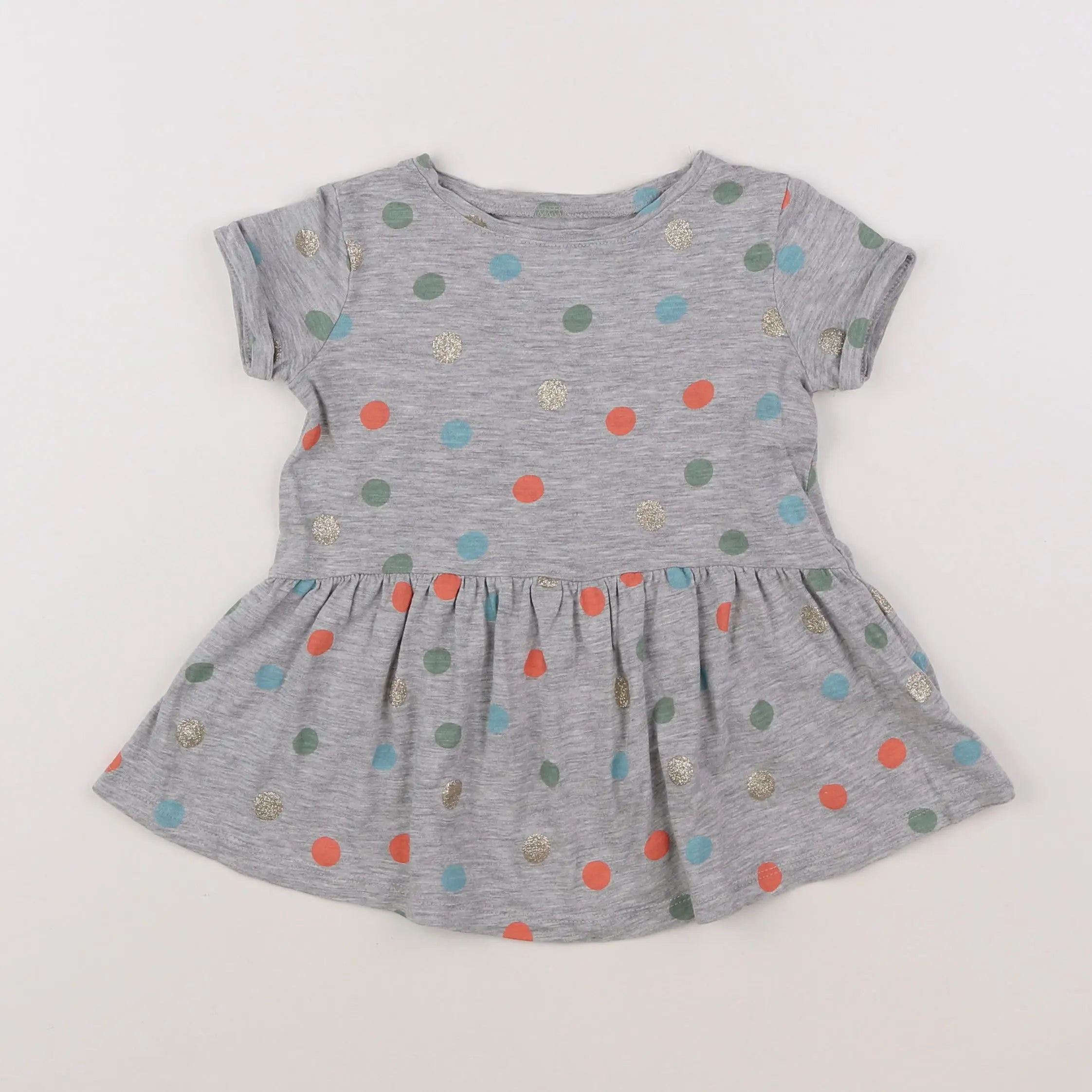 Vertbaudet - robe gris - 2 ans