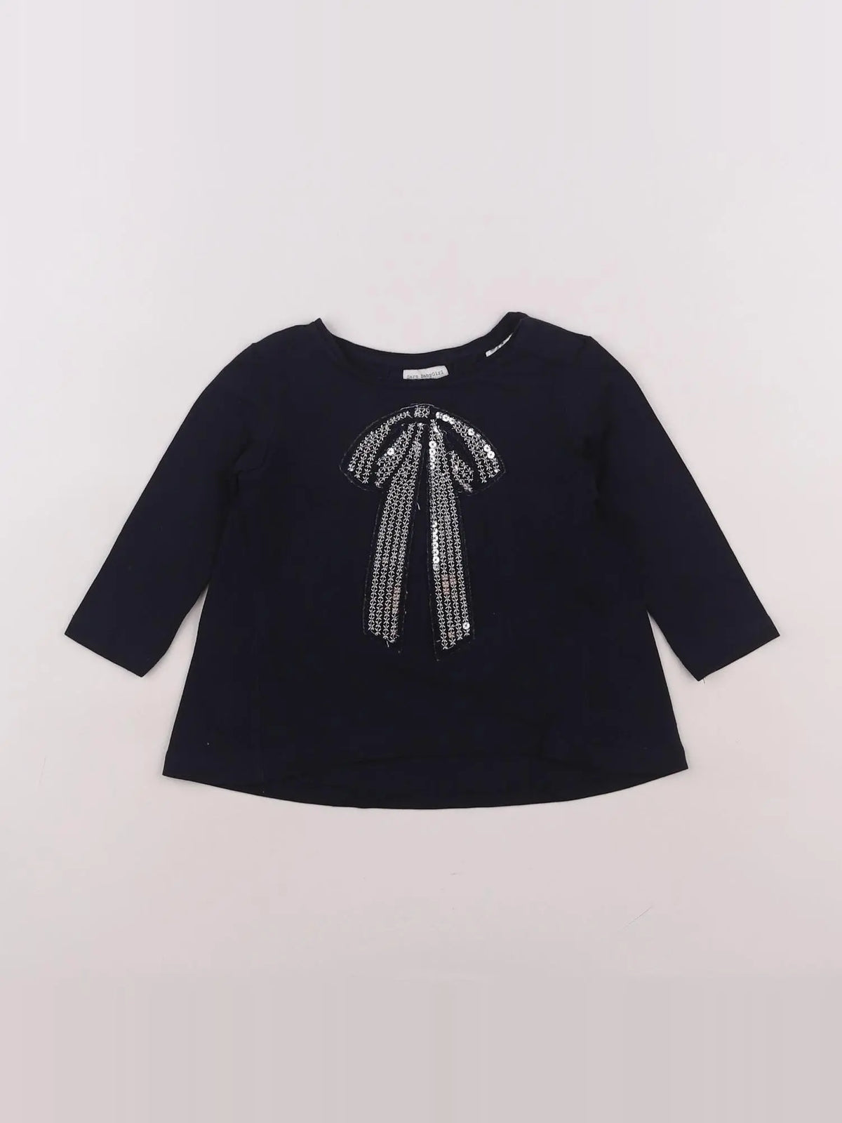 Zara - tee-shirt bleu, argent - 3/6 mois