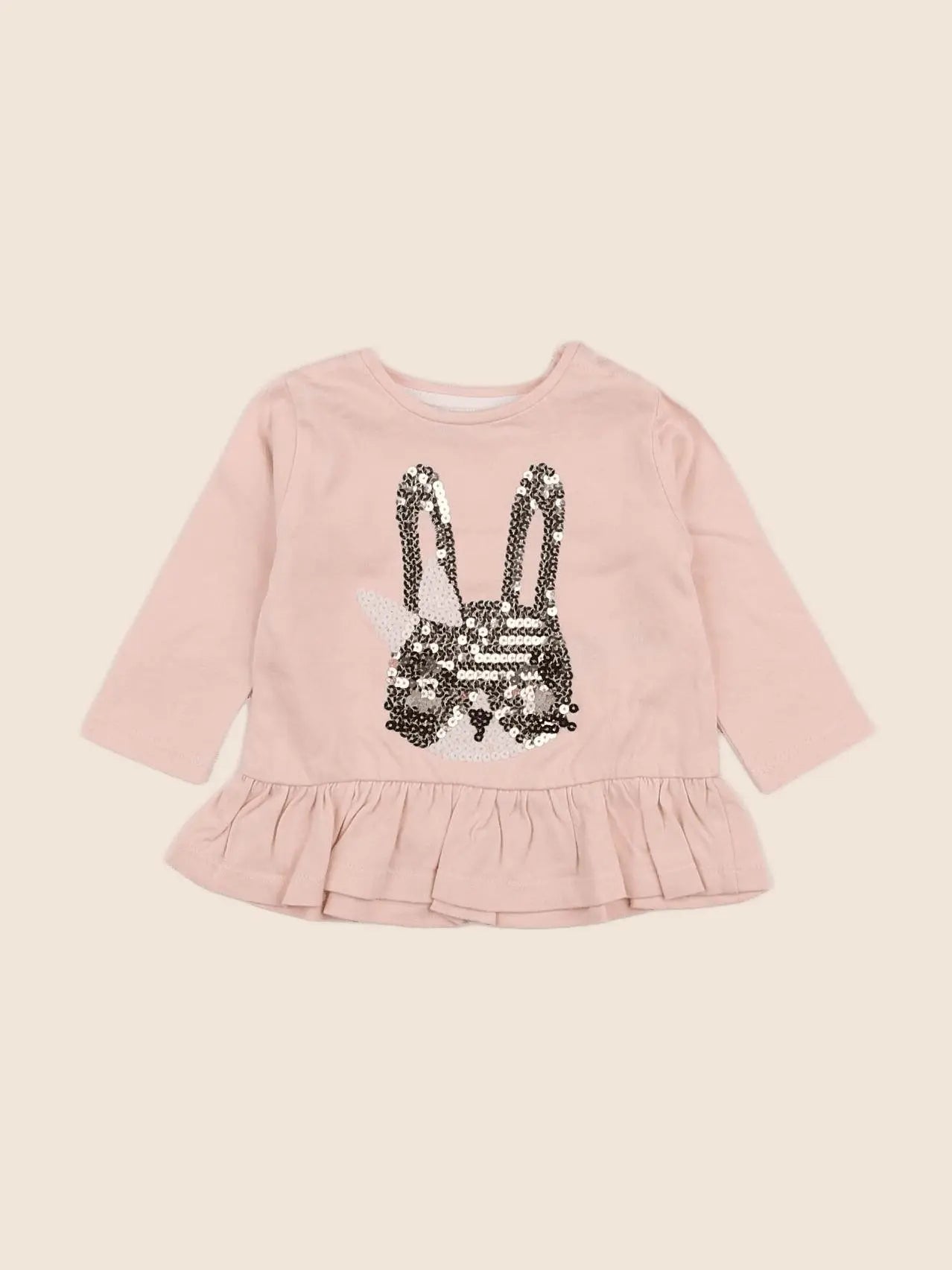Vertbaudet - tee-shirt rose, or - 3 mois