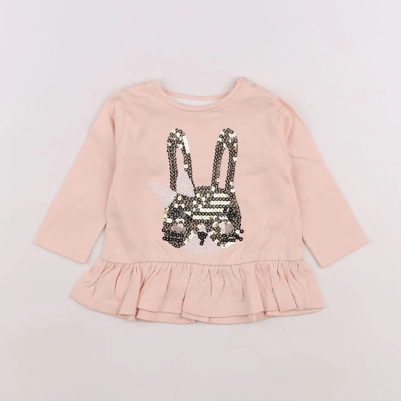 Vertbaudet - tee-shirt rose, or - 3 mois