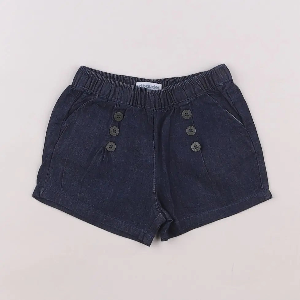 Vertbaudet - short bleu - 12 mois