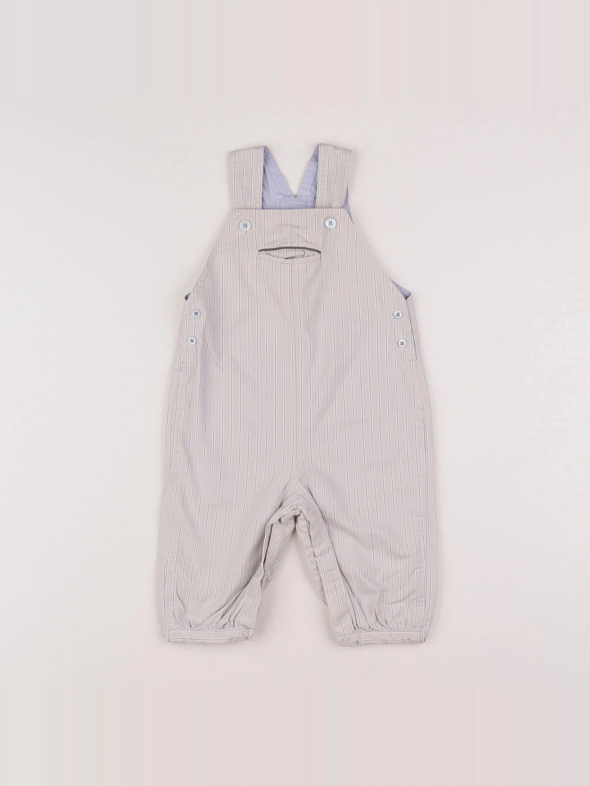 Jacadi - salopette beige, bleu - 6 mois