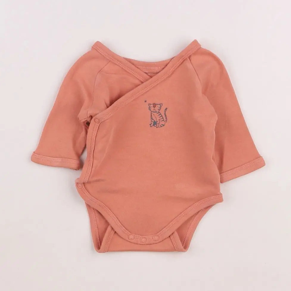 Vertbaudet - body orange - 0 mois