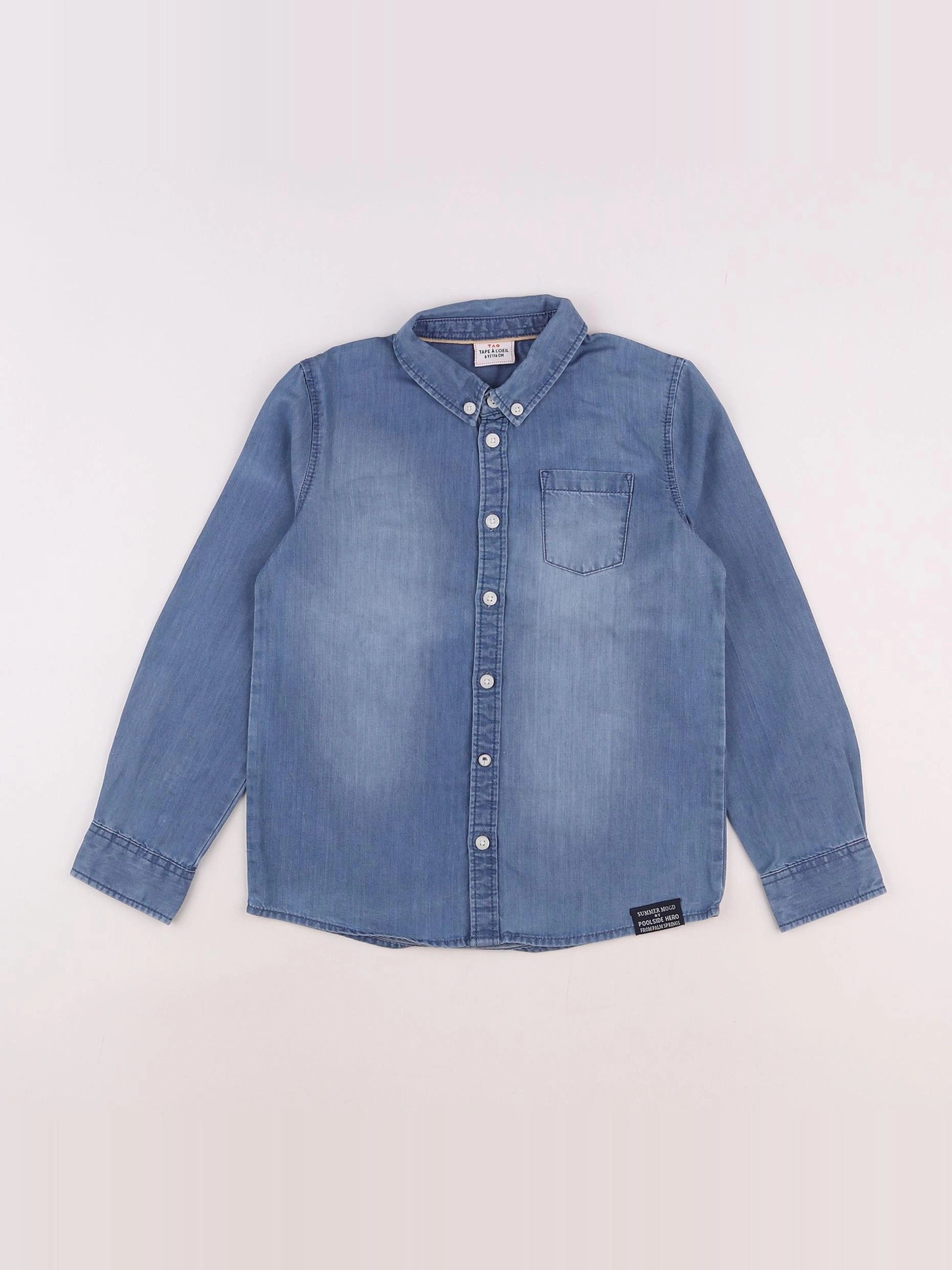 Tape à l'oeil - chemise bleu - 6 ans