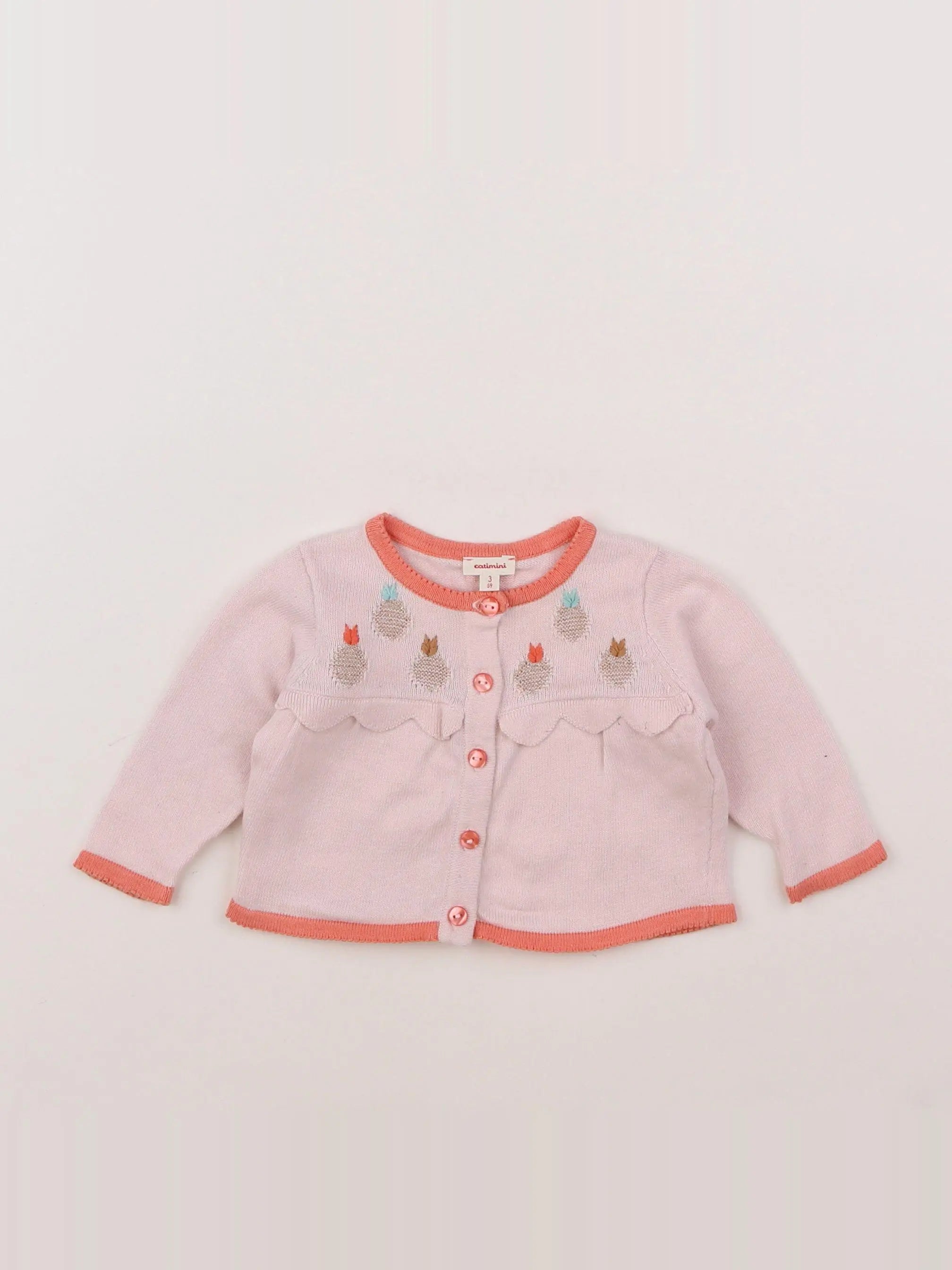 Catimini - gilet rose - 3 mois